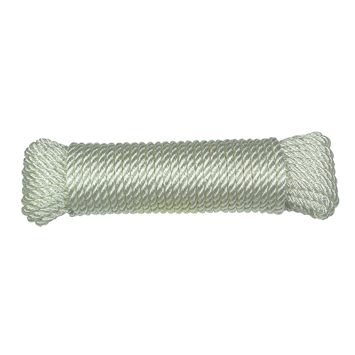 Corde en nylon à 3 brins de 1/4&#39;&#39;, blanche - 50&#39;