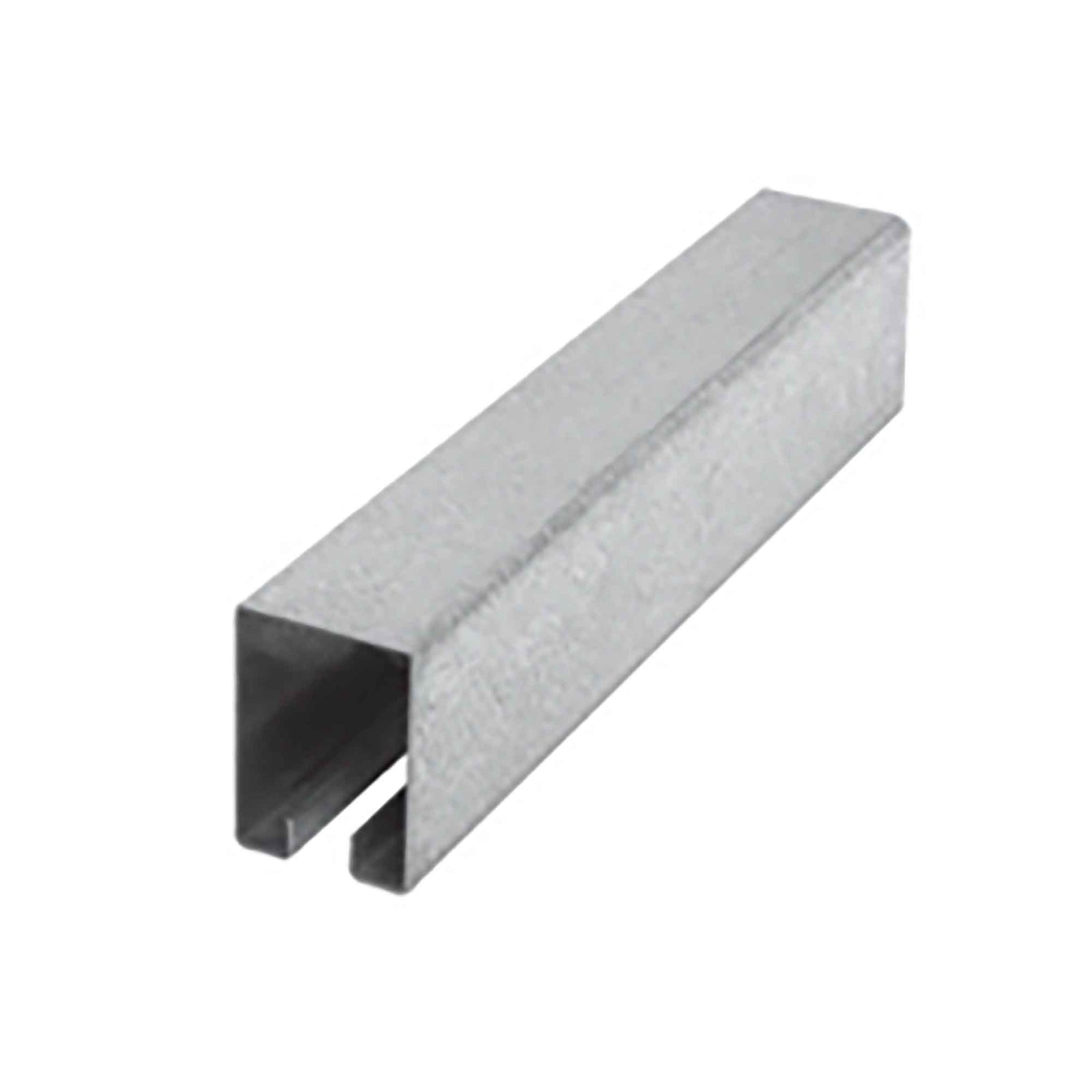 Rail carré standard en acier galvanisé, 16'