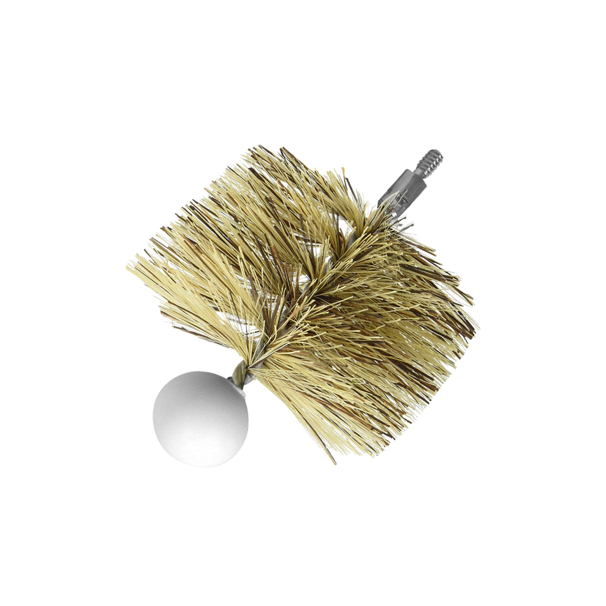 Brosse ronde souple pour poêle à granule 3&quot;(filet 1/4&quot;-20)