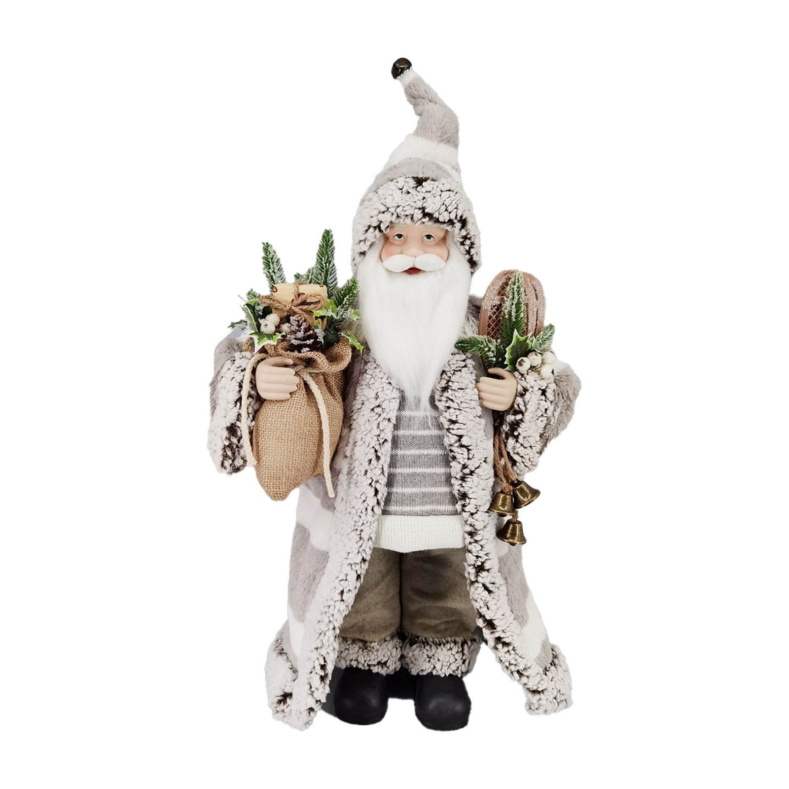 Décoration du Père Noël avec raquettes et sac de cadeaux, 24"
