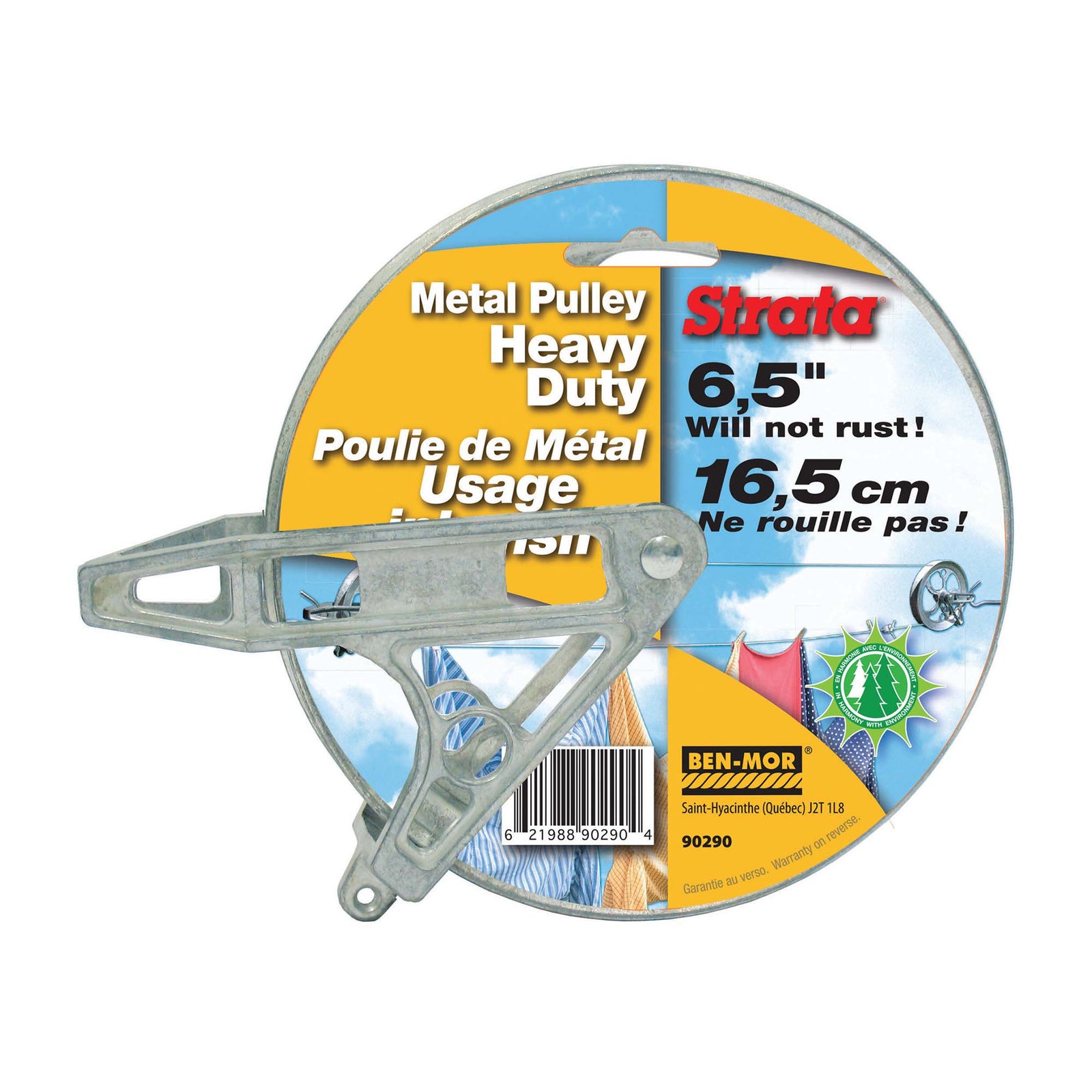 Poulie de métal à usage intensif de 6-1/2"