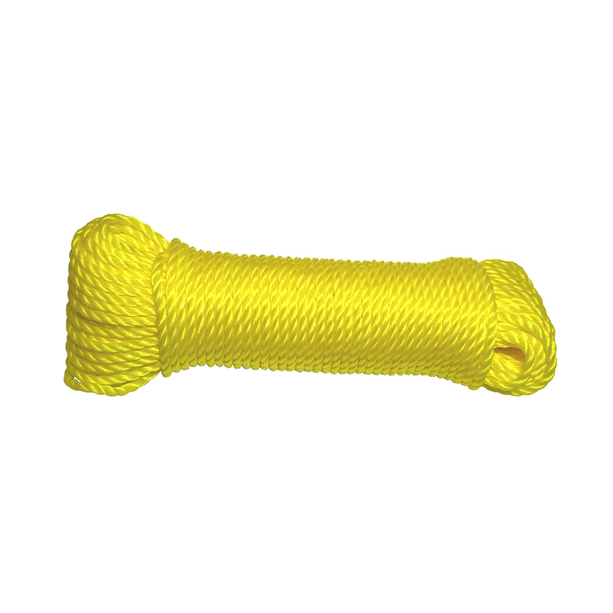 Corde de polypropylène torsadée de 1/4&#39;&#39;, jaune - 100&#39;