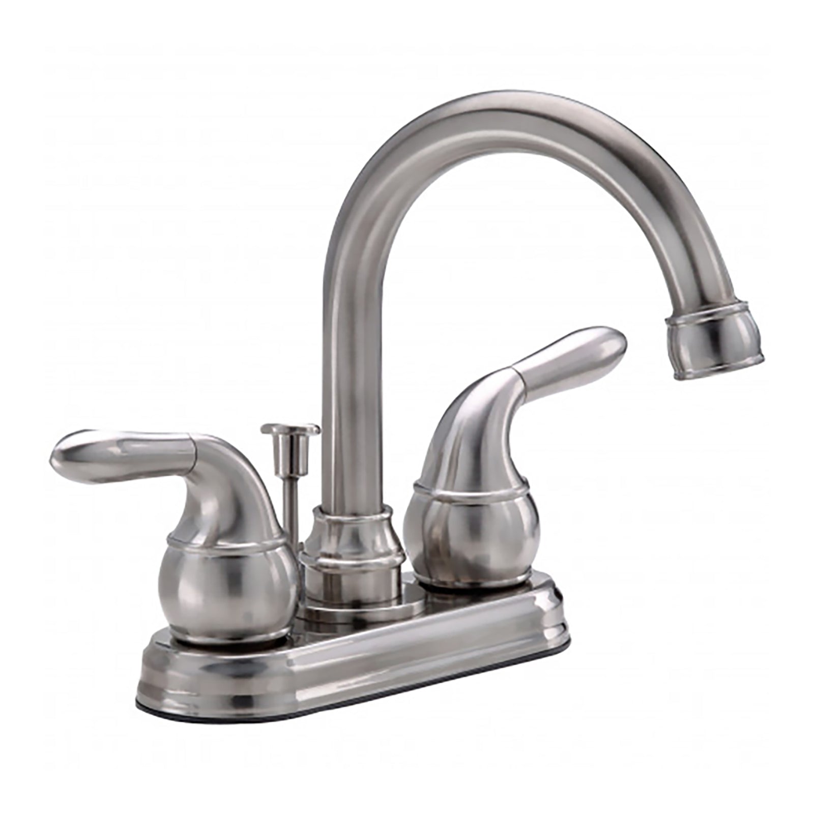 Robinet de lavabo Caledonia, nickel satiné à 2 poignées