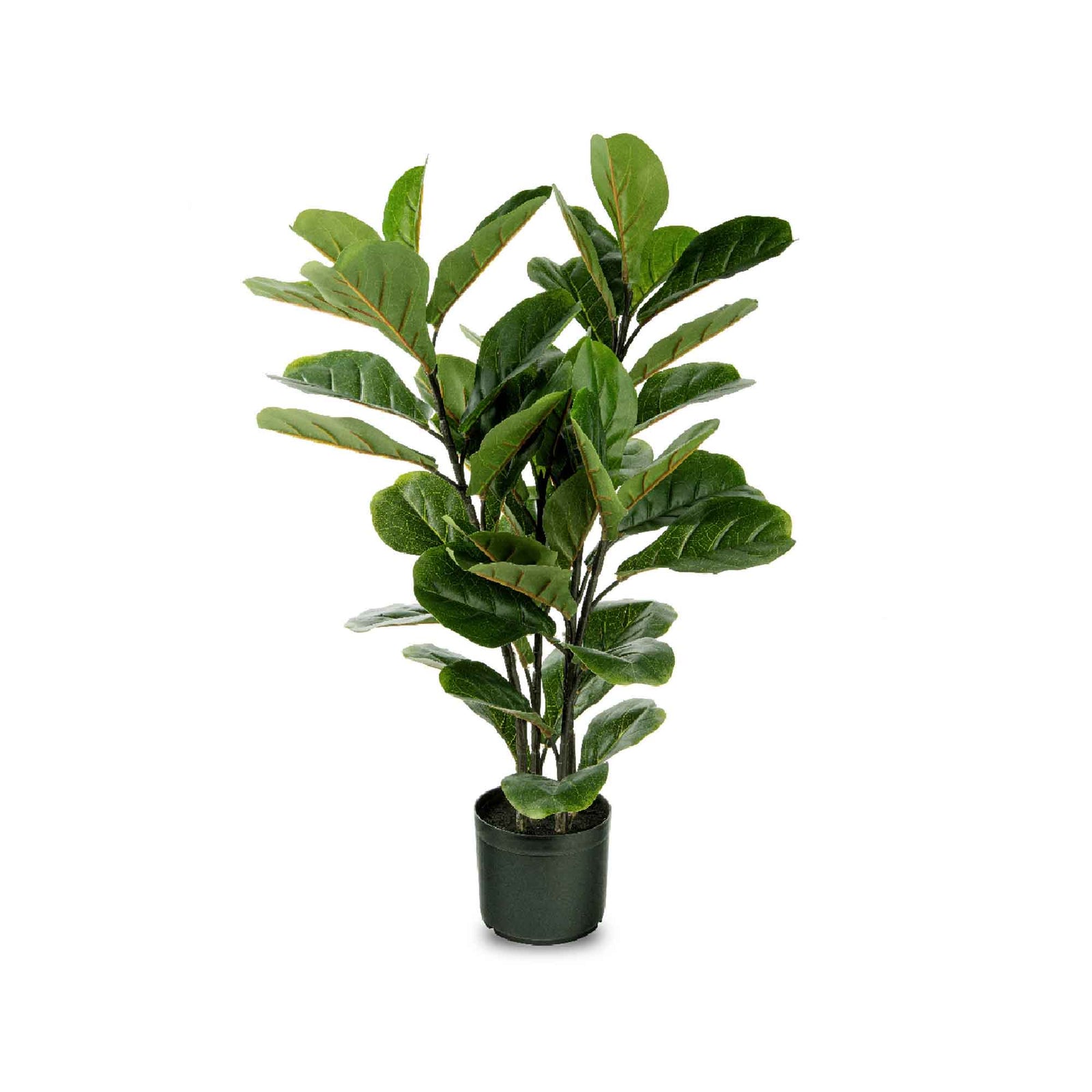 Plante artificielle Ficus lyrata en pot noir, 36" × 7" × 7''