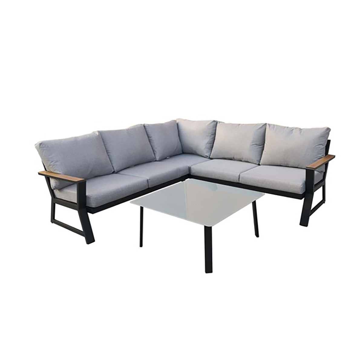 Sofa sectionnel de 3 morceaux en aluminium