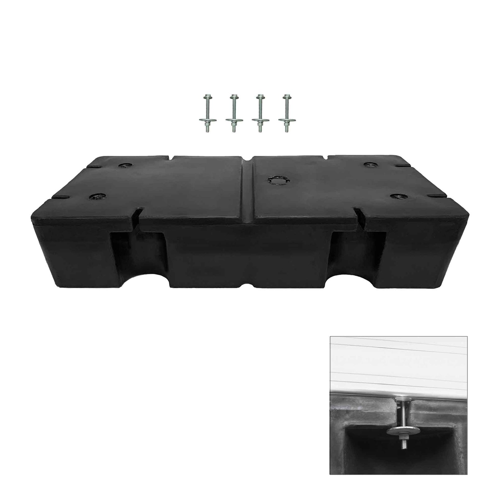 Flotteur de quai avec boulonnerie d’installation, 24" x 48" x 8"