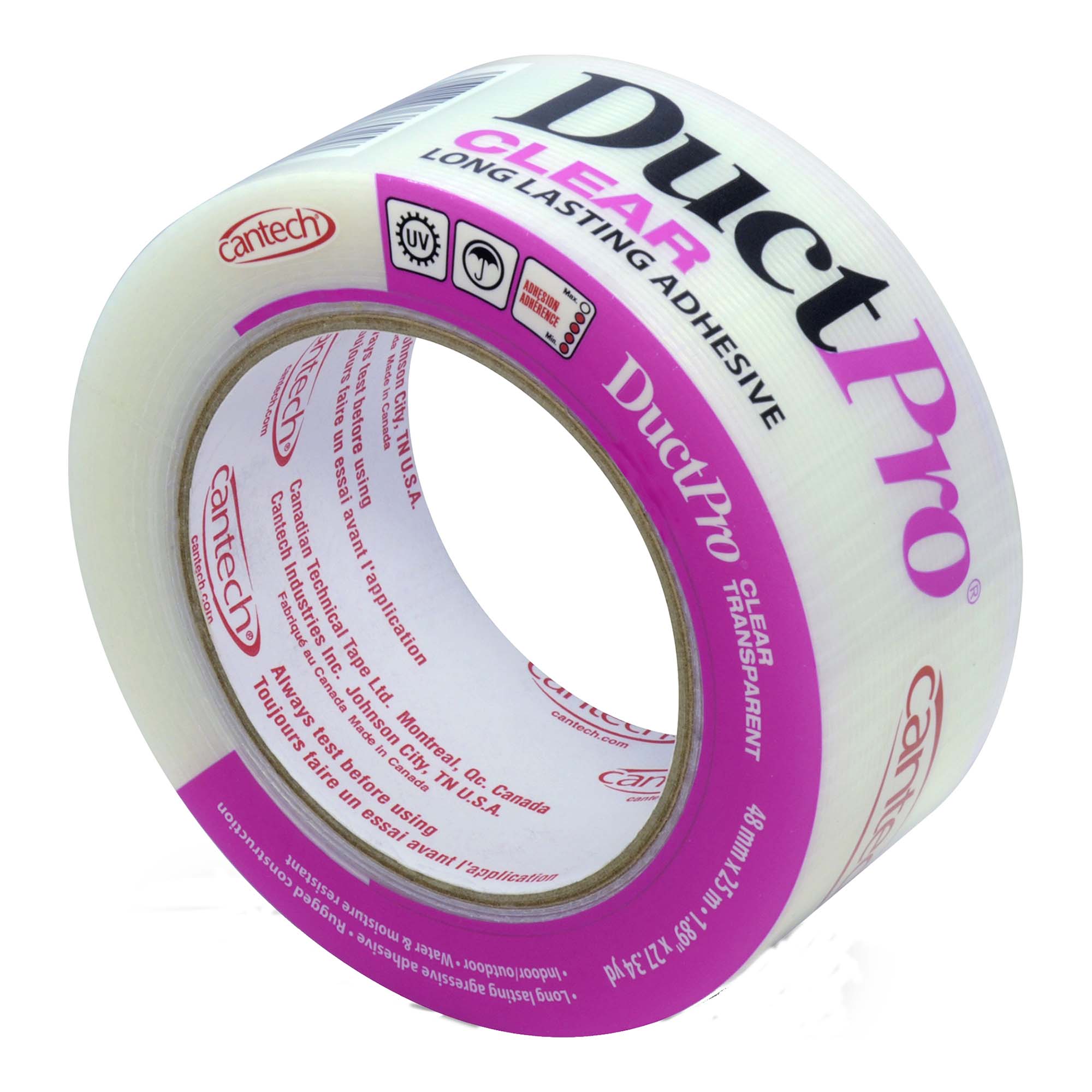 Ruban transparent DuctPro, 48 mm x 25 m