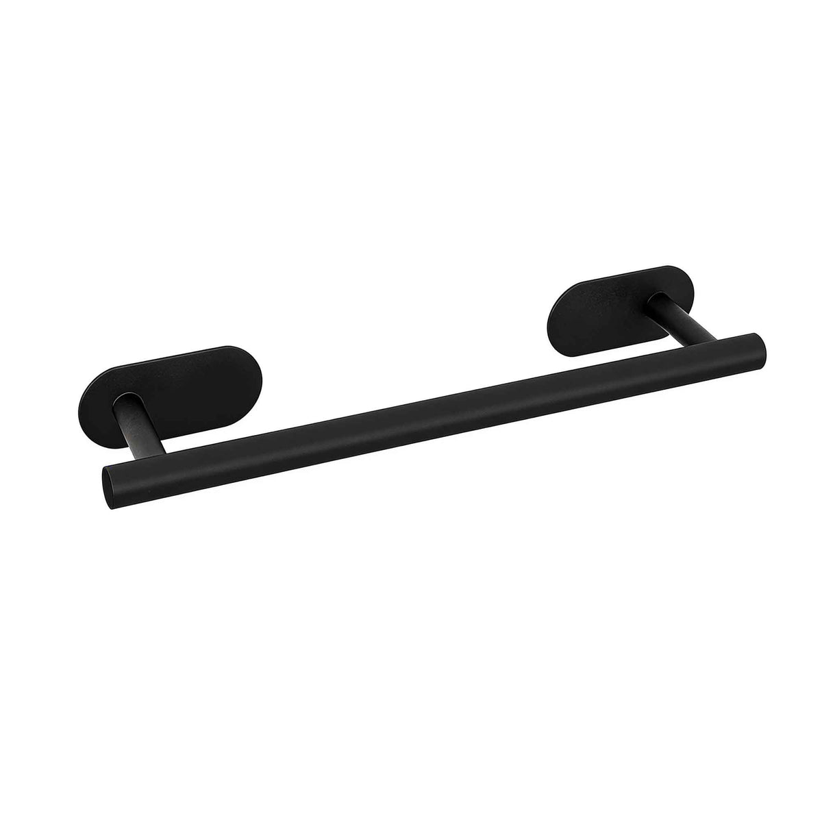 Barre à serviette adhésive en métal, noir (24")