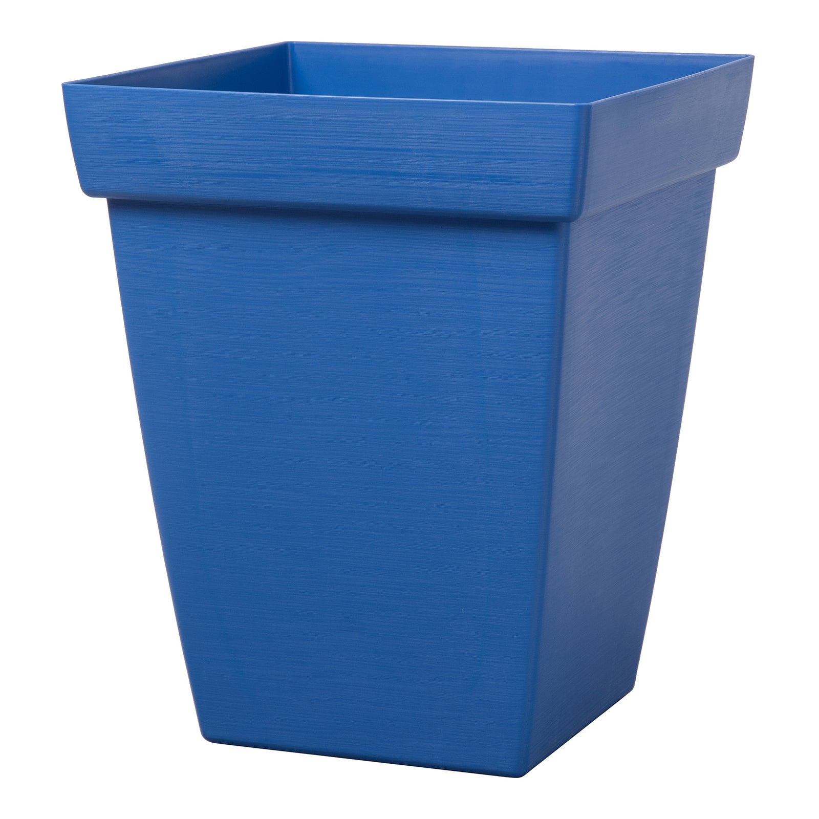 Jardinière Bamboo carrée et bleue, 13'' x 13'' x 16,31''