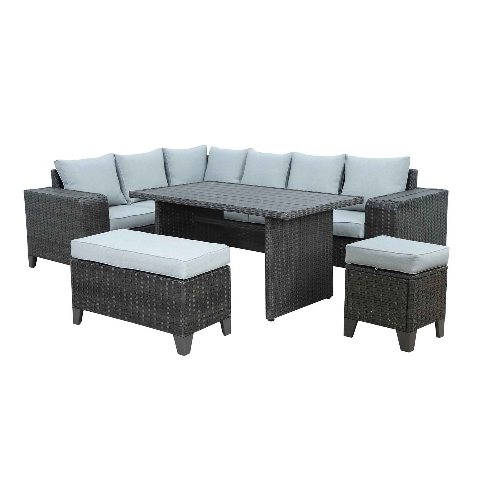 Ensemble à dîner sectionnel de patio Antibes, 5 morceaux