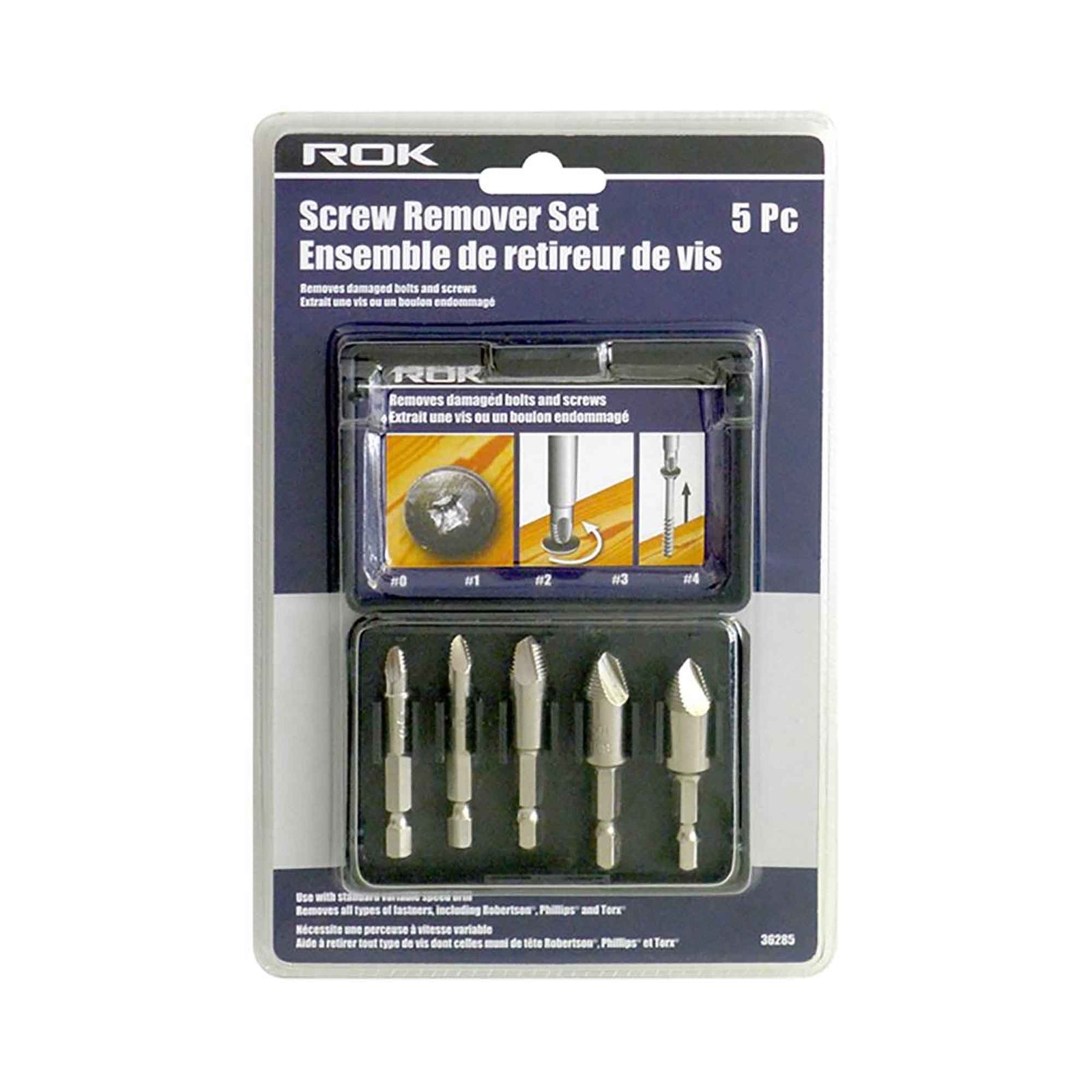 Ensemble de retireur de vis, 5 pièces