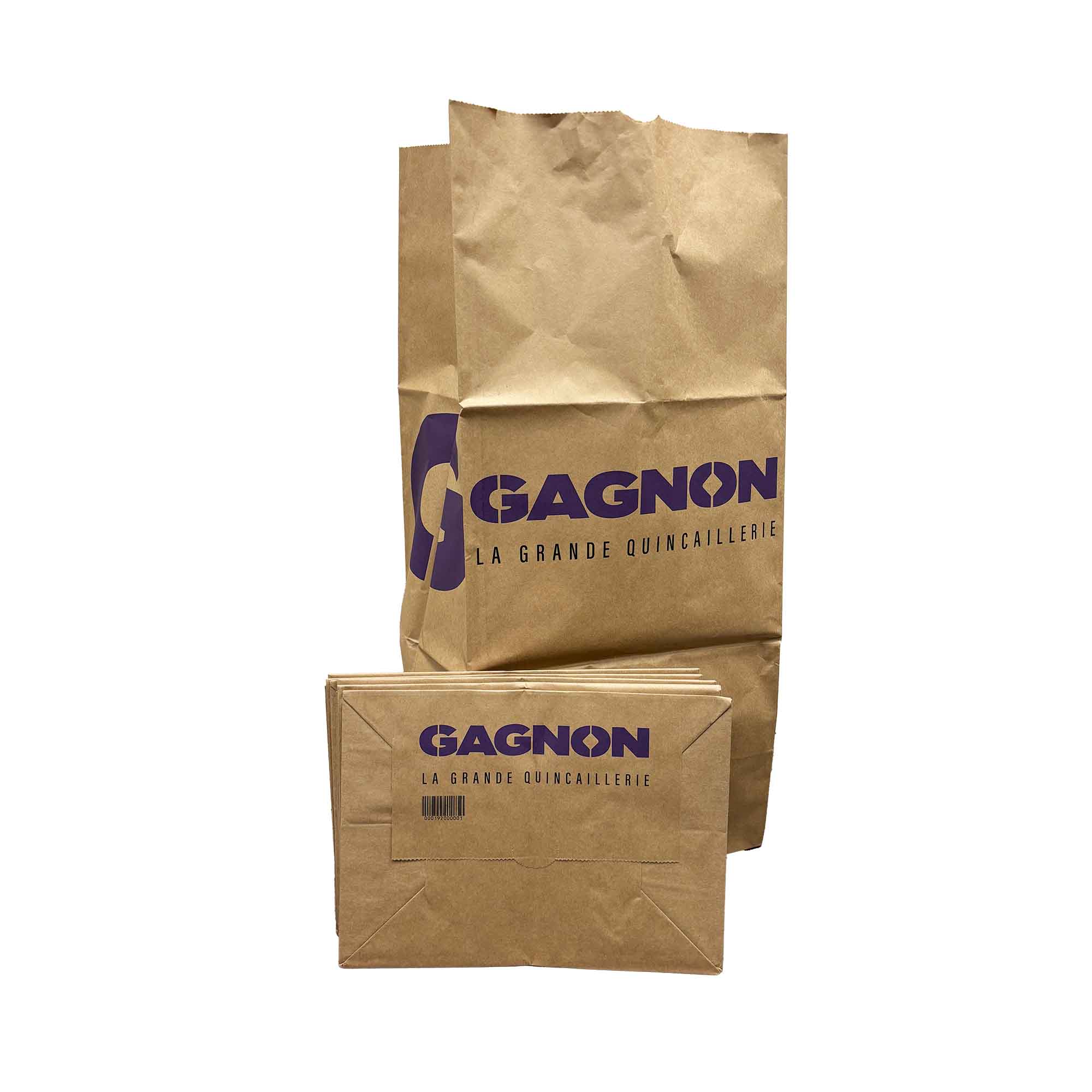 Sac en papier compostable de grand format pour gazon et feuilles, 30 gallons (5 unités)