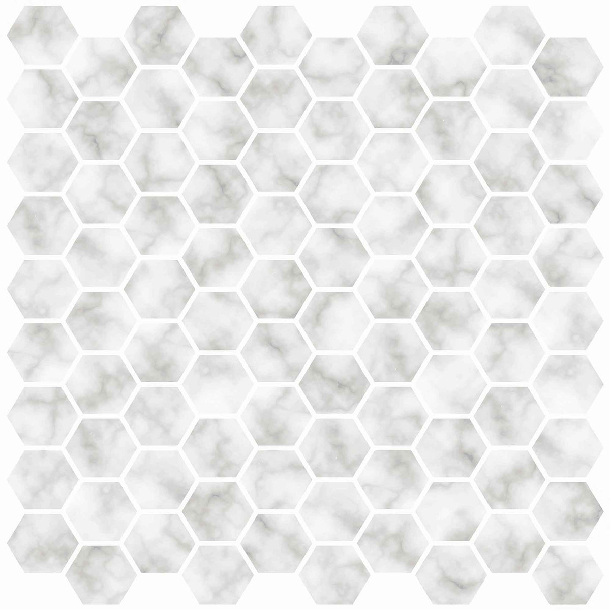 Dosseret &quot;peler et coller&quot; en marbre hexagonal, 4 unités