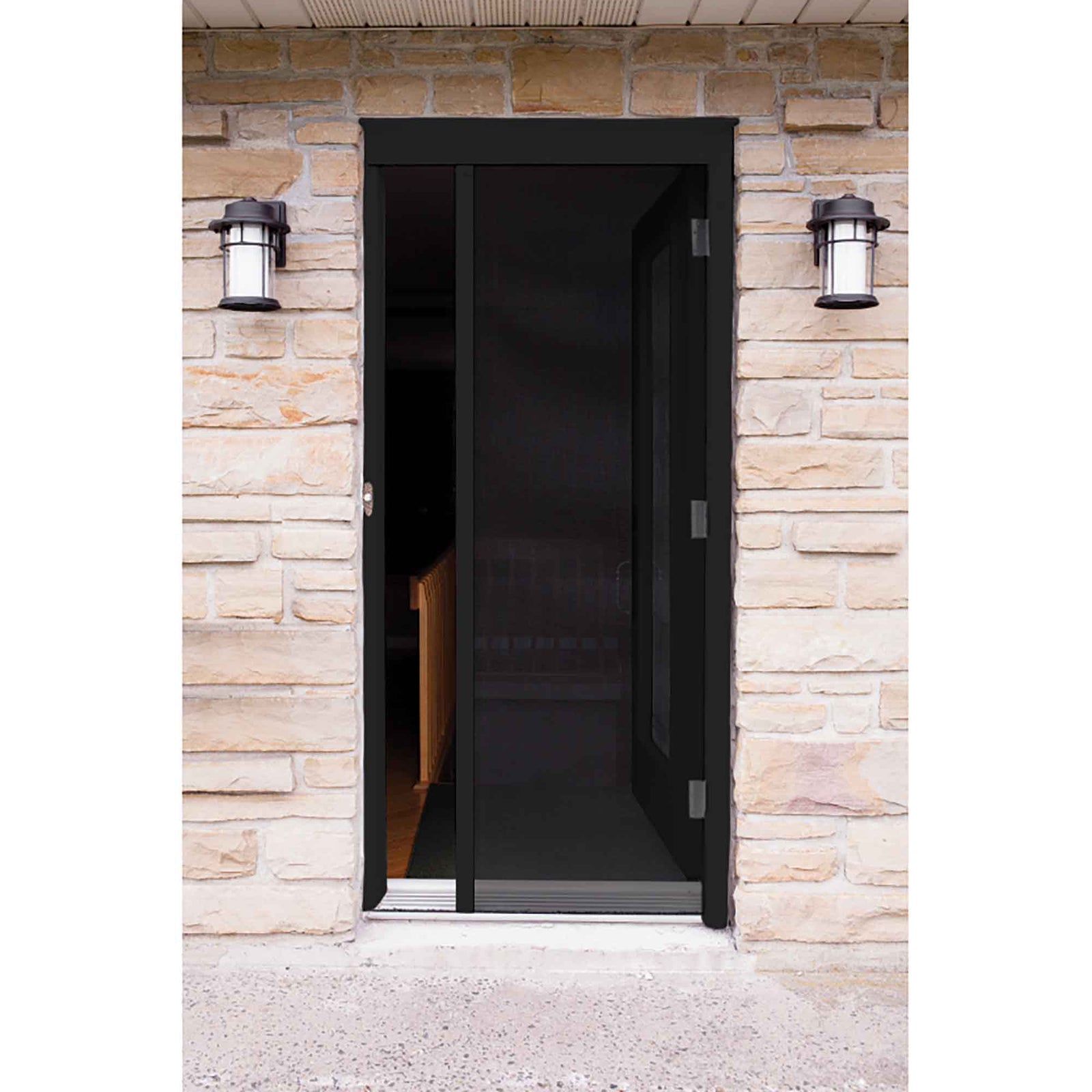 Porte moustiquaire rétractable, 36" x 79-1/4" (noir) 