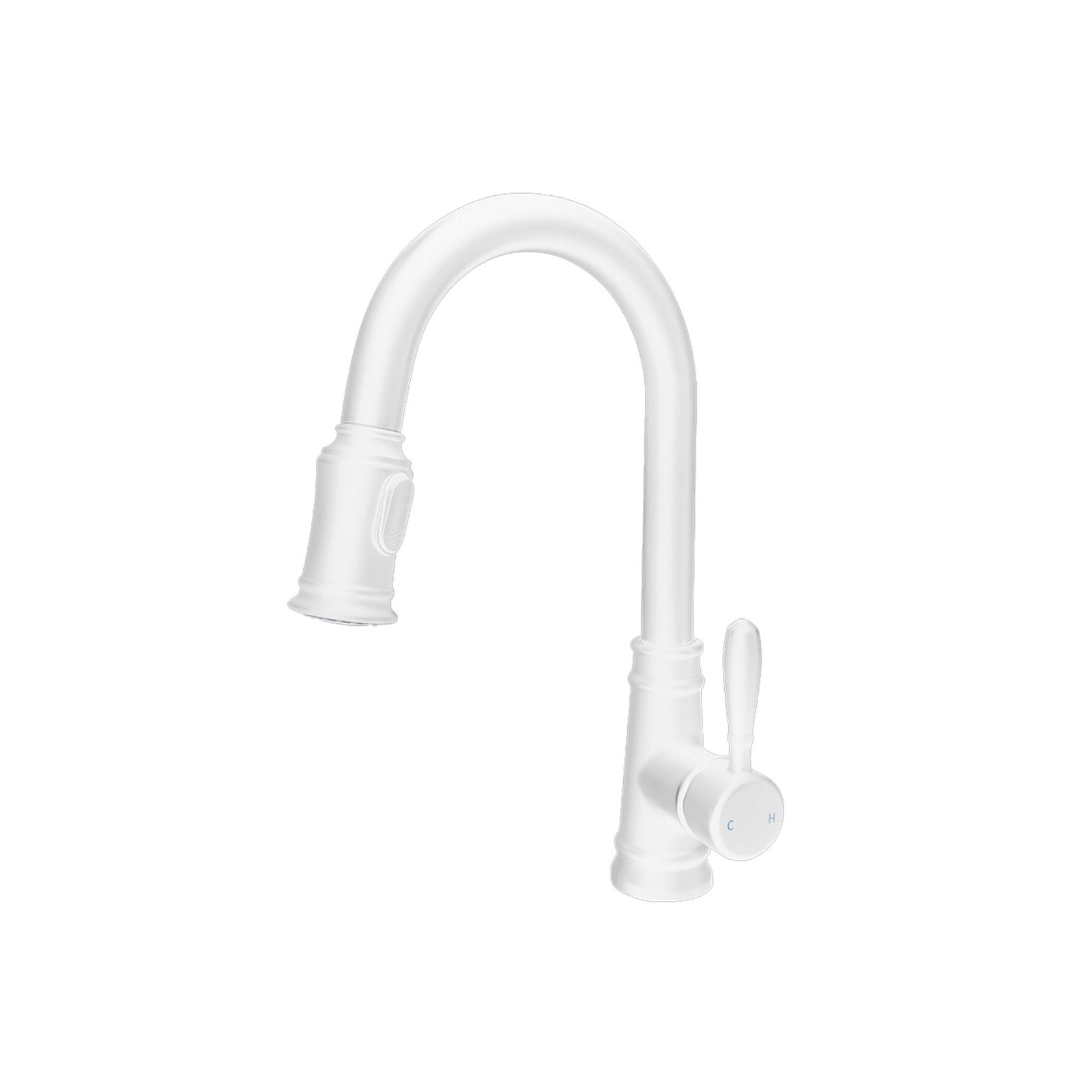 Robinet de cuisine à poignée simple MONACO-W, blanc mat