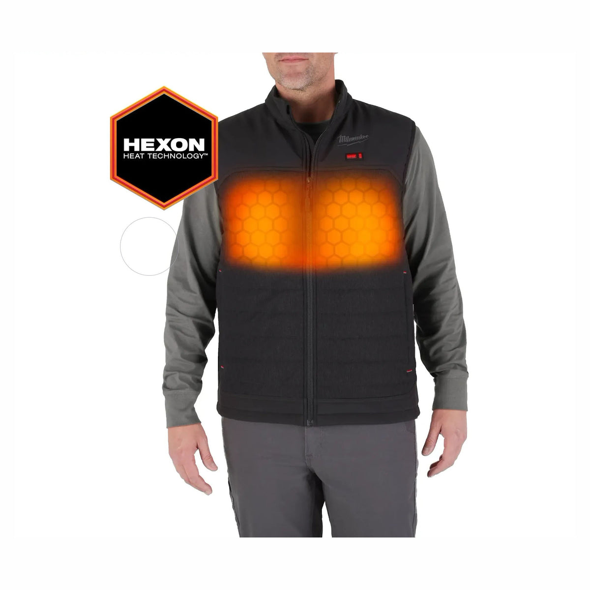 Gilet chauffant matelassé M12 Axis, grand (noir)