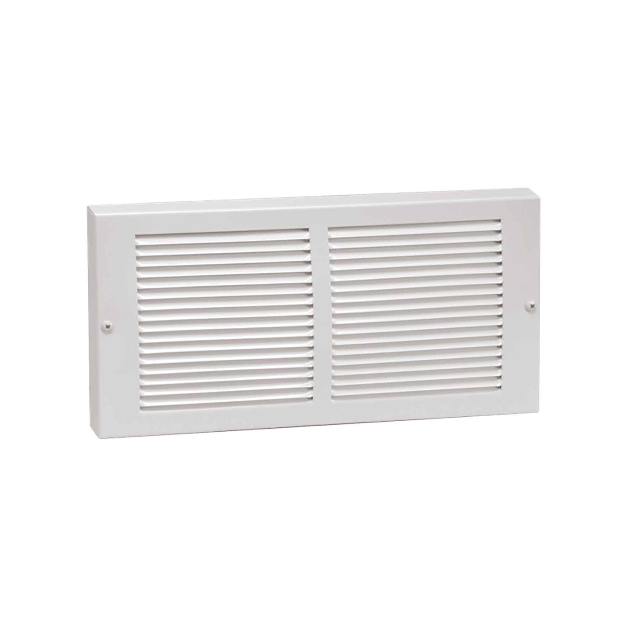 Grille de plinthe de retour d'air en acier peint en blanc, 14" x 6"