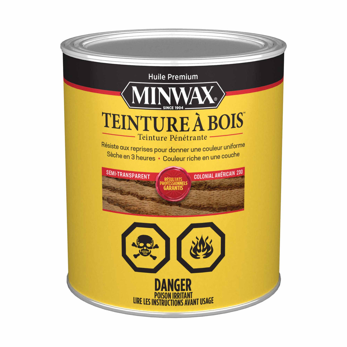 Minwax teinture à bois semi-transparent colonial américain, 946 ml