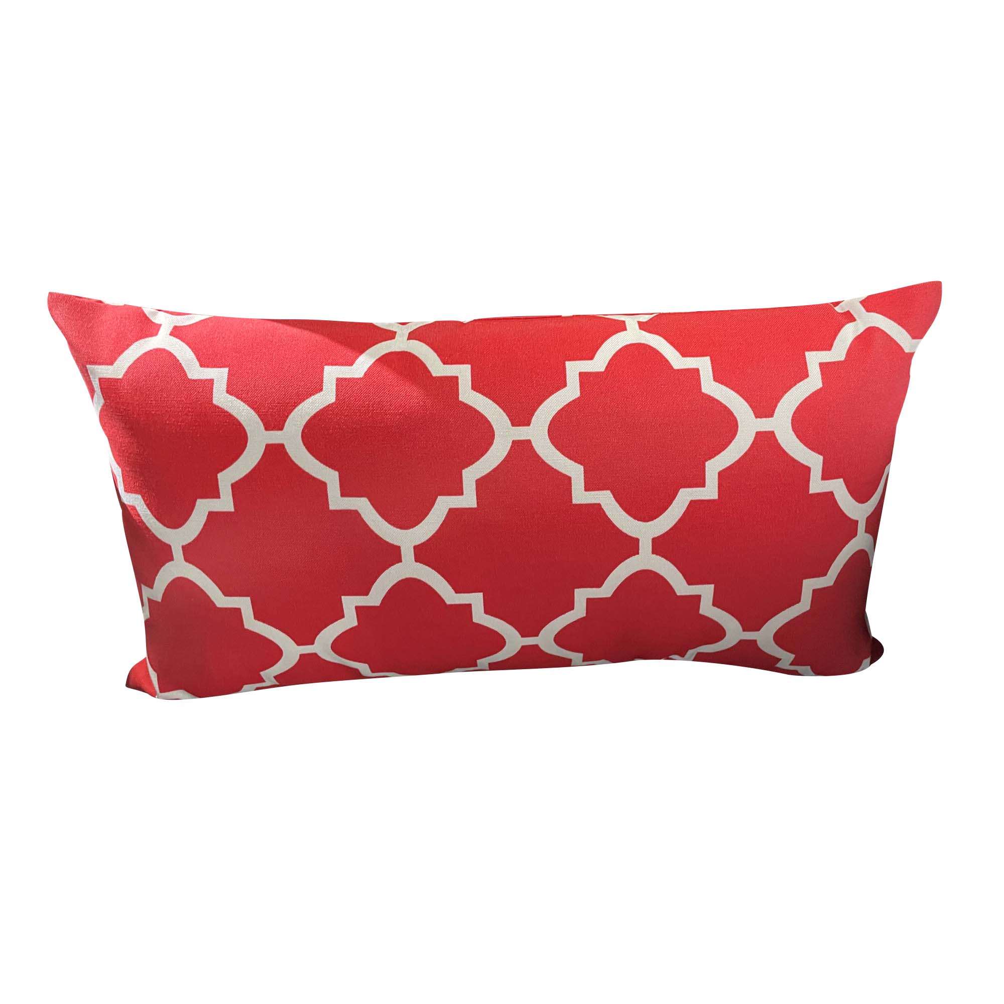 Coussin  d'extérieur rectangulaire de 11'' x 20'', rouge