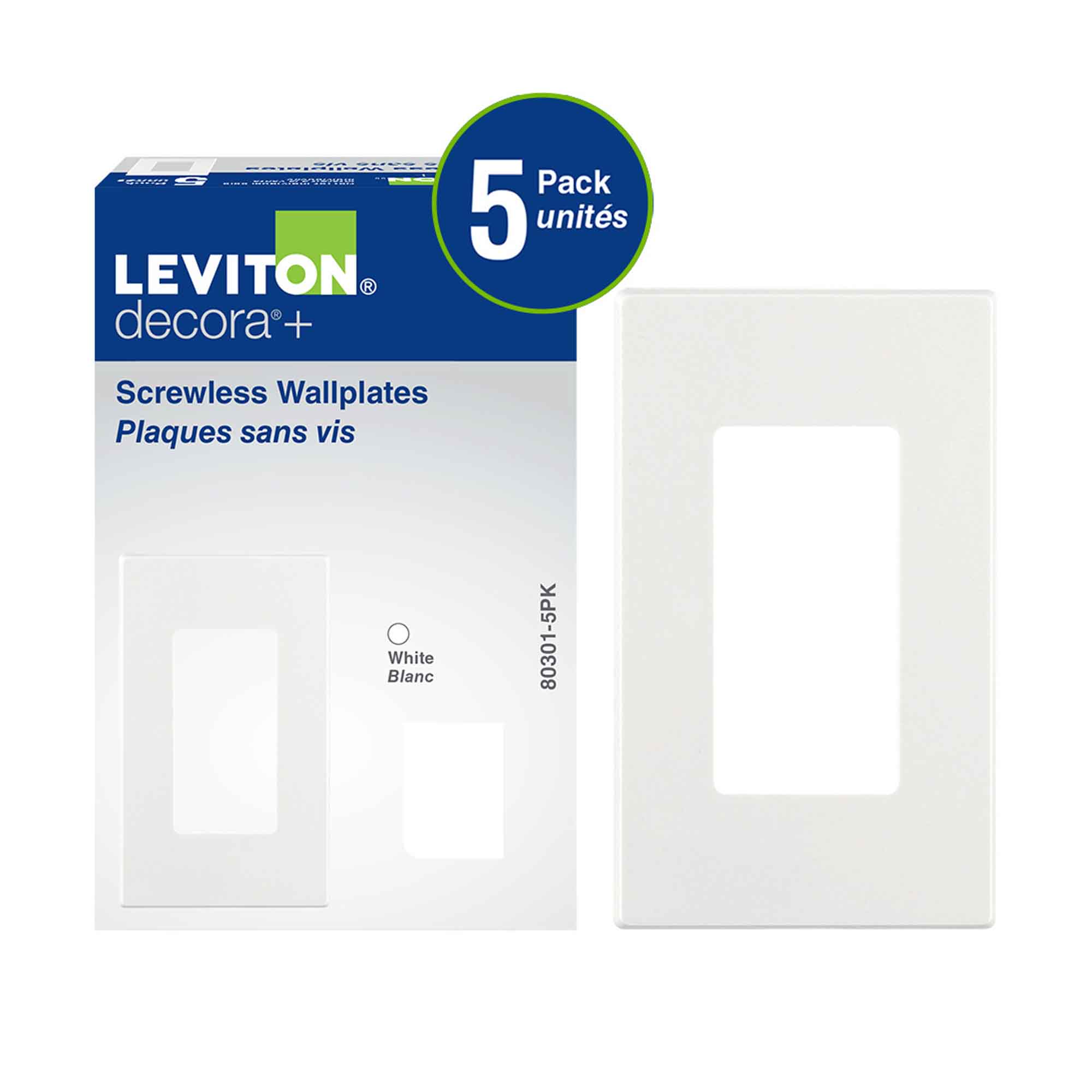 Plaque Decora simple sans vis, 5 unités