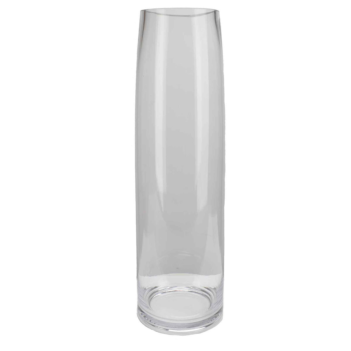 Vase cylindrique en verre transparent, 19,7''