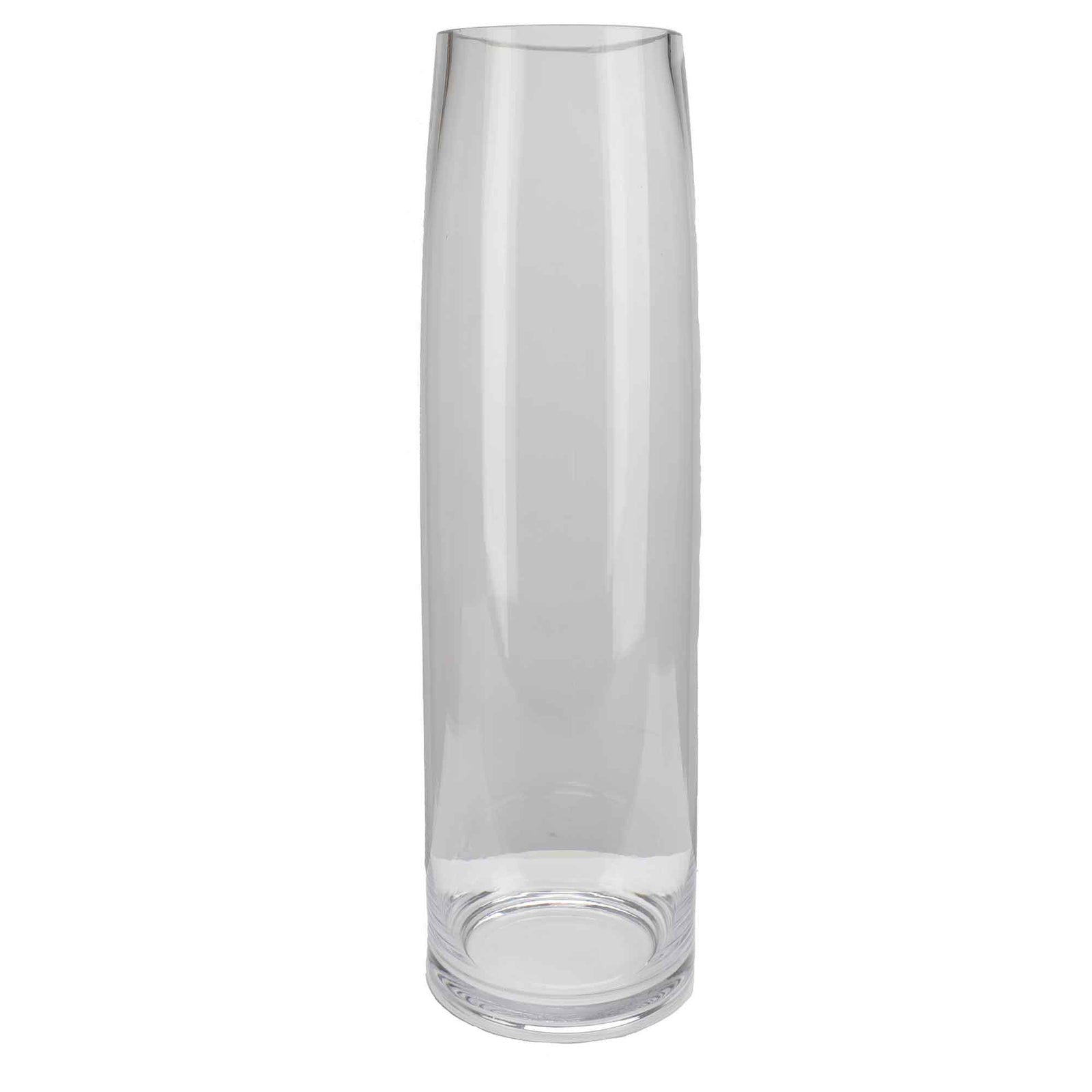 Vase cylindrique en verre transparent, 19,7''