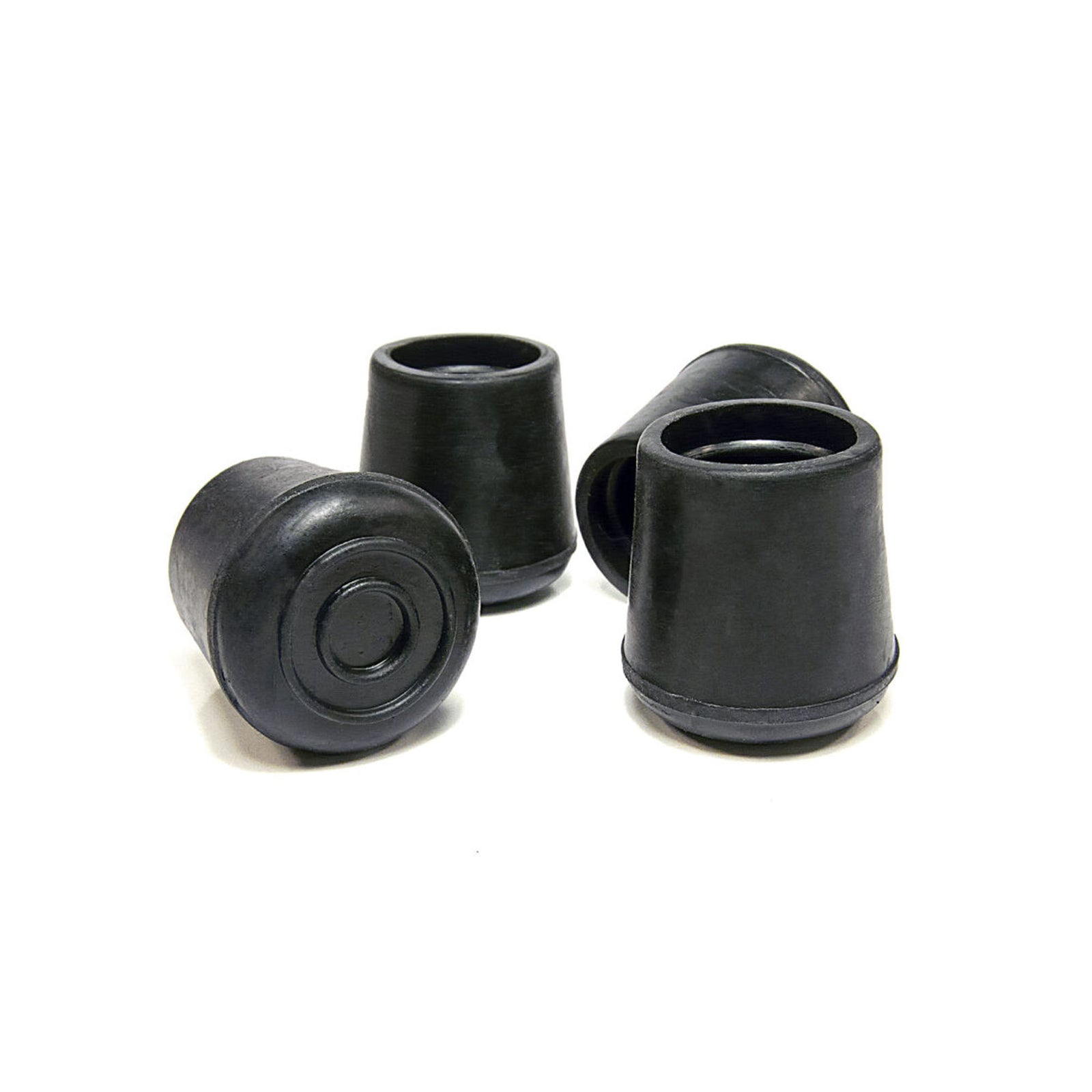 Embout de caoutchouc rond de 7/8'' DI, noir (4 unités)