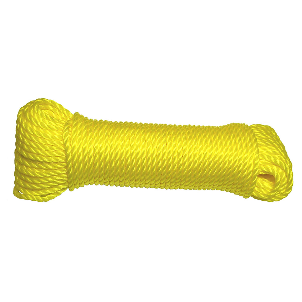 Corde de polypropylène torsadée de 1/4&#39;&#39;, jaune - 50&#39;