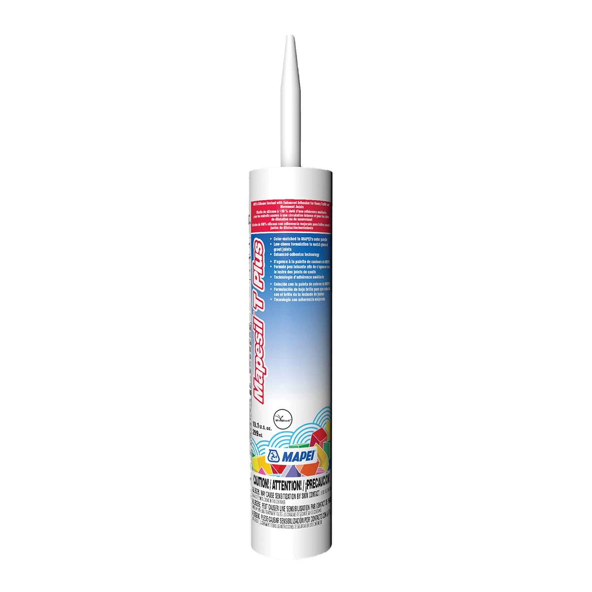 Mastic de silicone Mapesil T Plus de 299 ml, loup gris #104