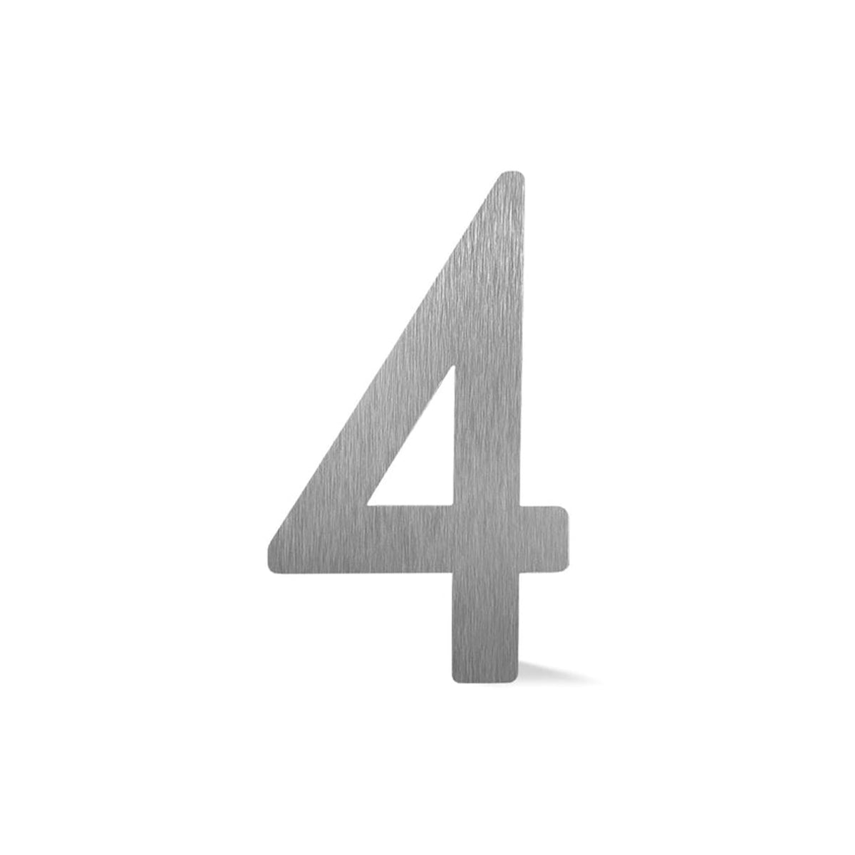 Chiffre autocollant de 4’’en ABS, #4 (aluminium)