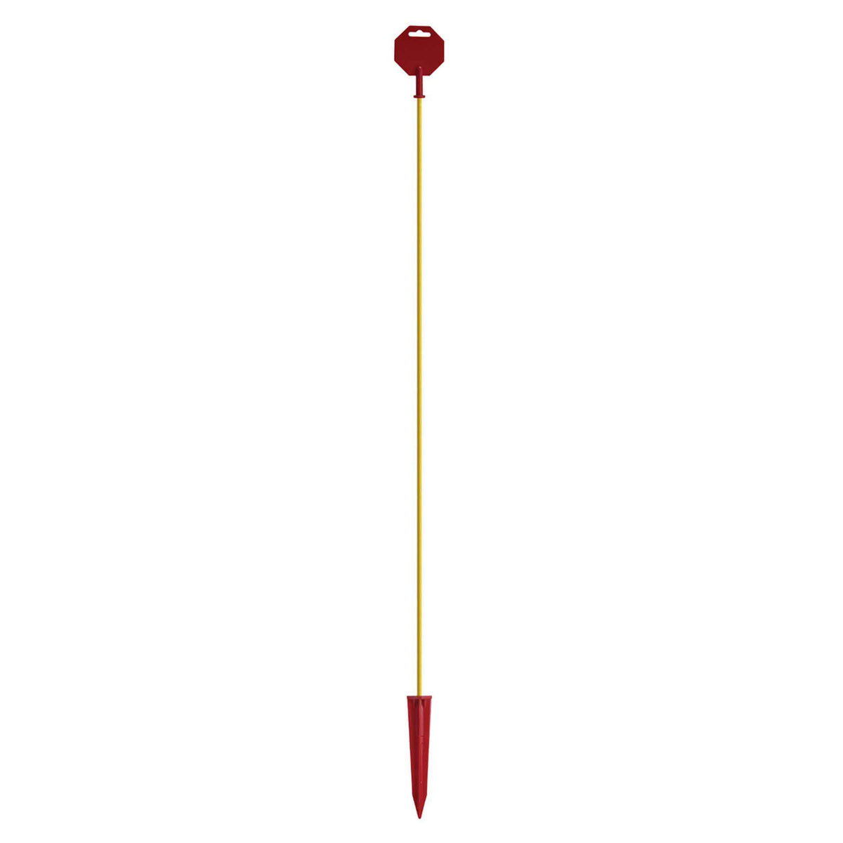 Balise d&#39;entrée flexible jaune avec embout rouge, 3/8&quot; x 82&quot;