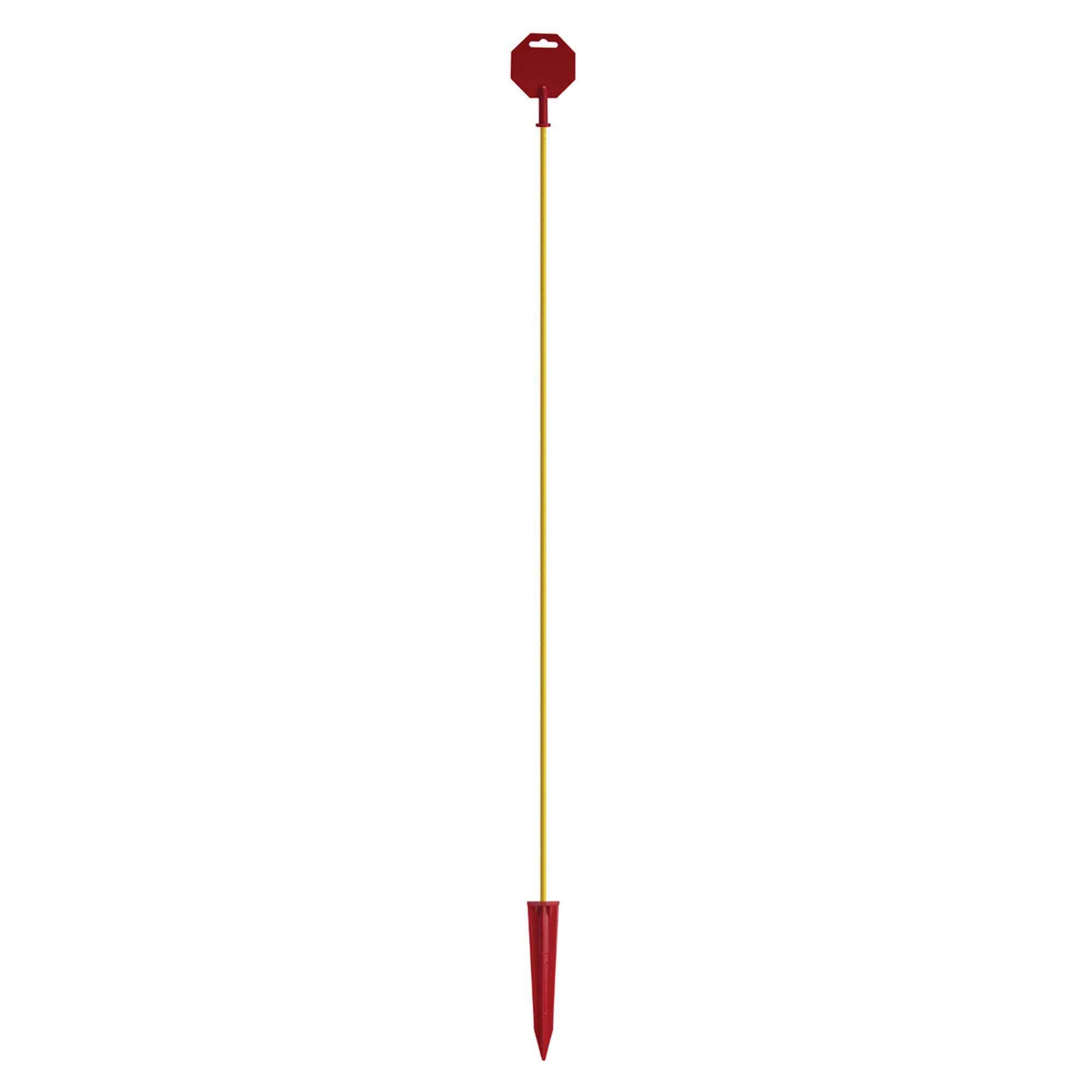 Balise d'entrée flexible jaune avec embout rouge, 3/8" x 82"