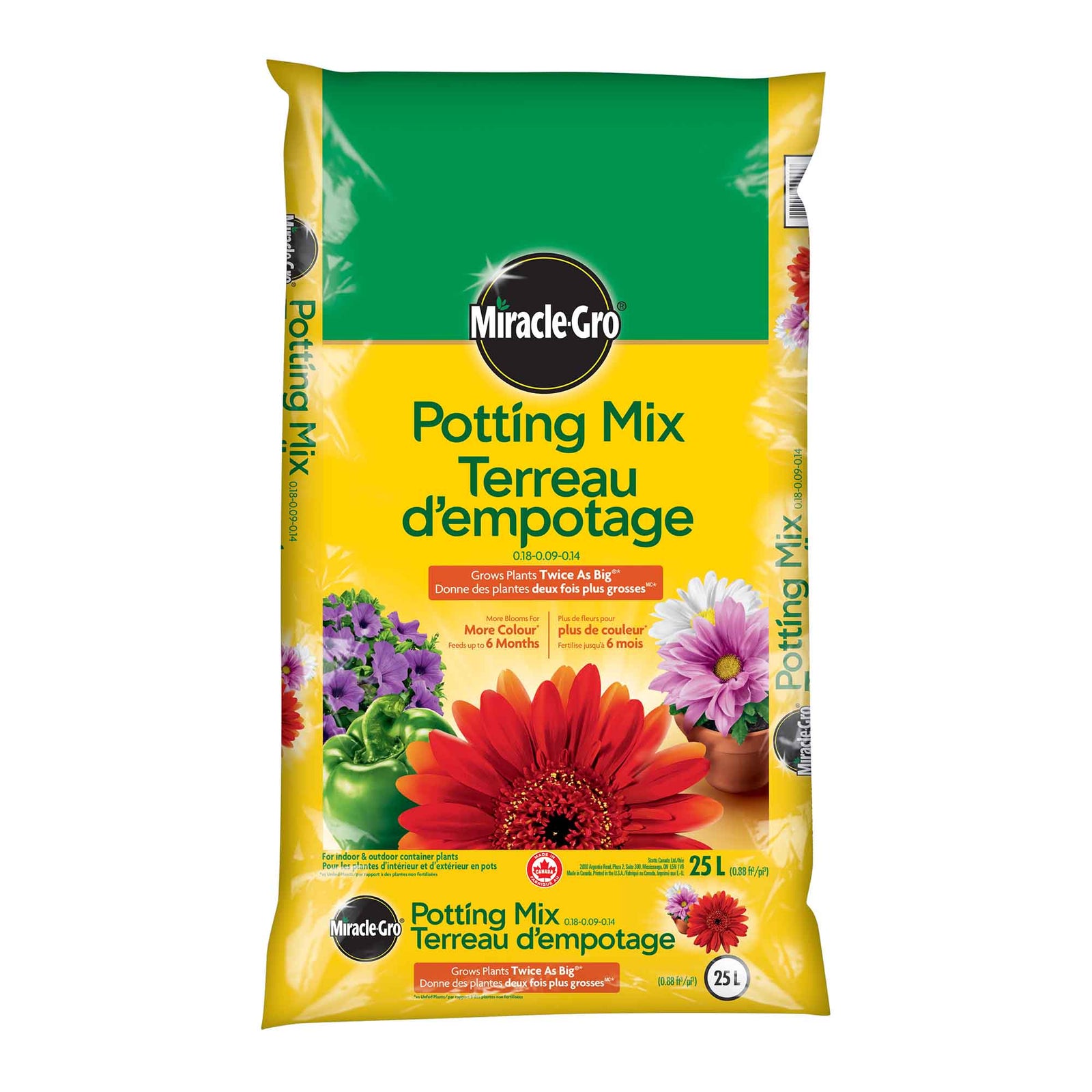 Terreau d’empotage Miracle-Gro, 25 L