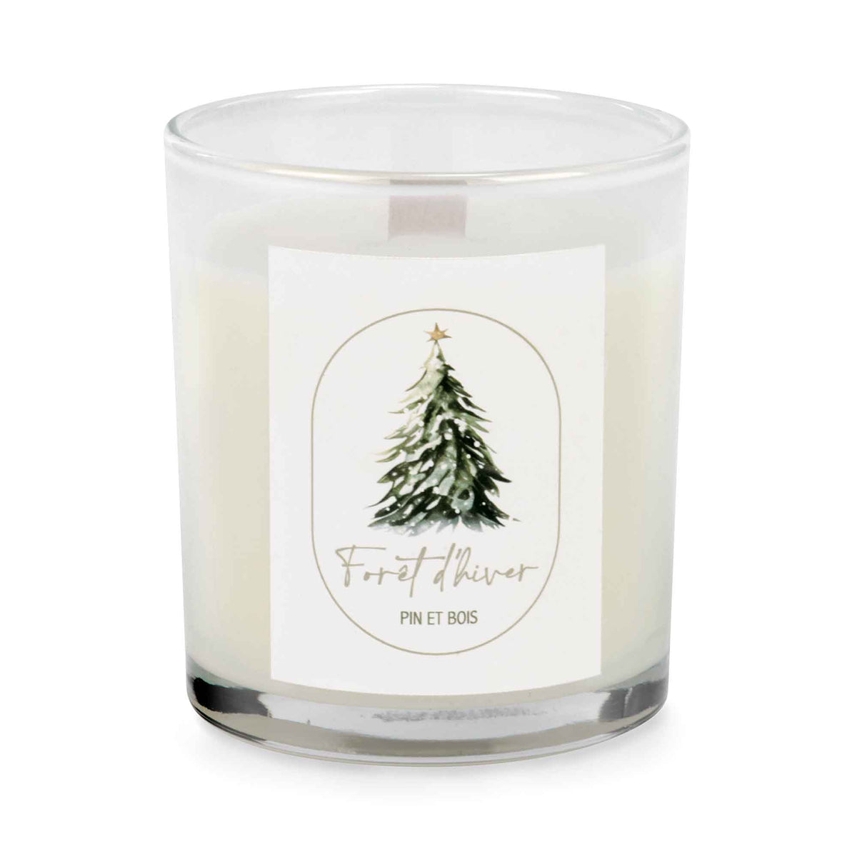 Chandelle parfumée &#39;&#39;Forêt d’hiver&#39;&#39;, pin et bois