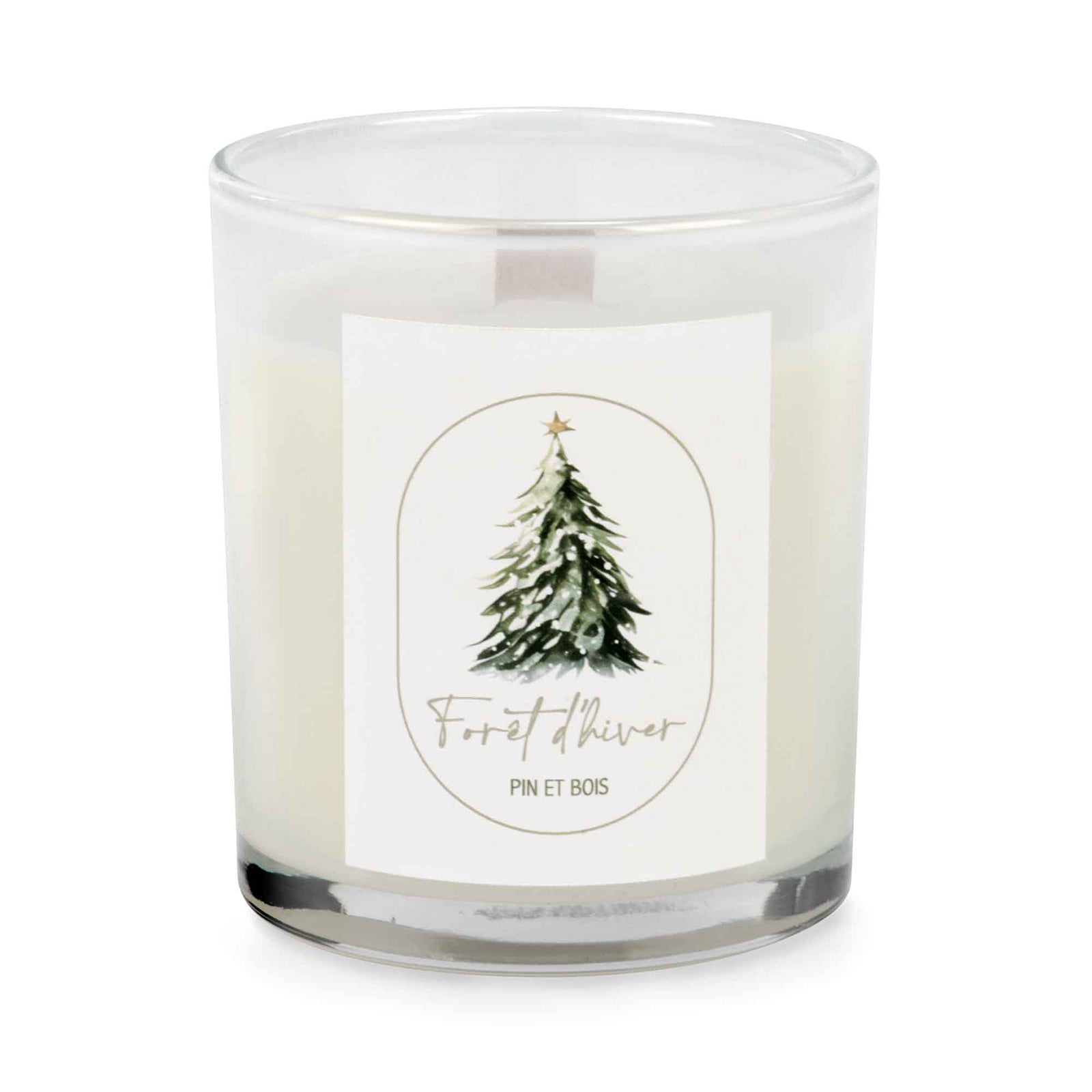 Chandelle parfumée ''Forêt d’hiver'', pin et bois