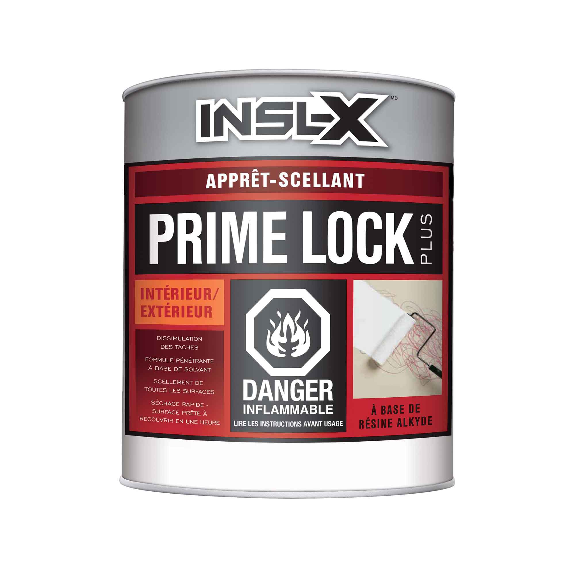 Apprêt-scellant d'intérieur et d'extérieur Insl-X Prime Lock Plus blanc, 946 ml