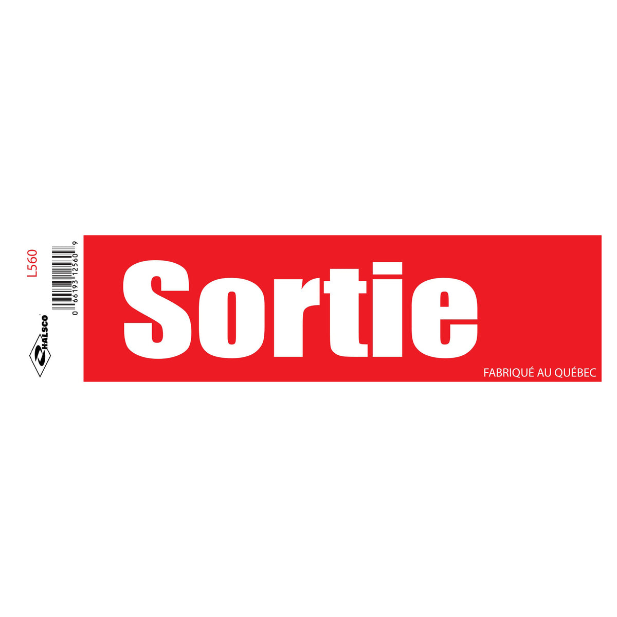 Autocollant en vinyle "Sortie", 2" x 8"