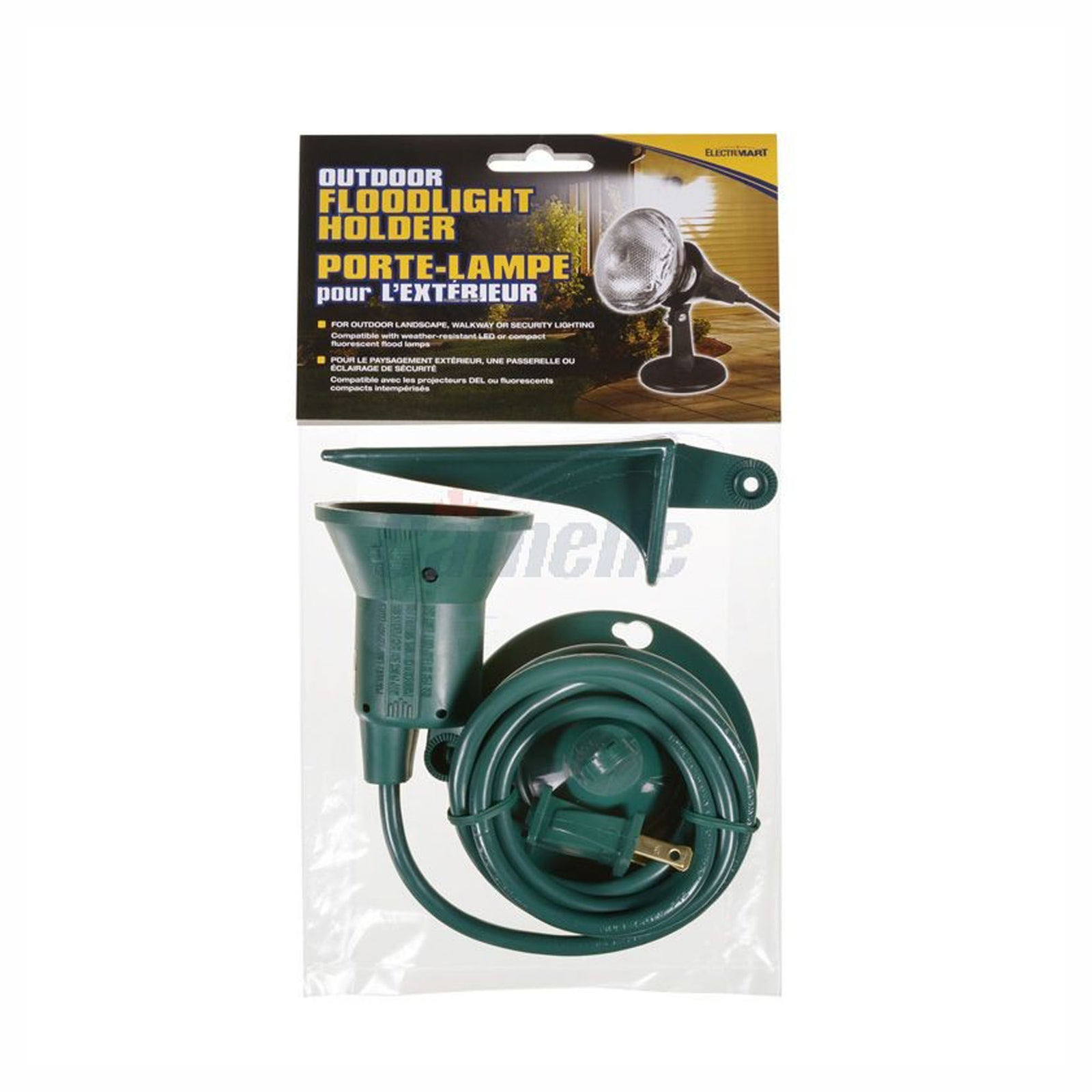 Porte-lampe pour l'extérieur avec piquet, vert