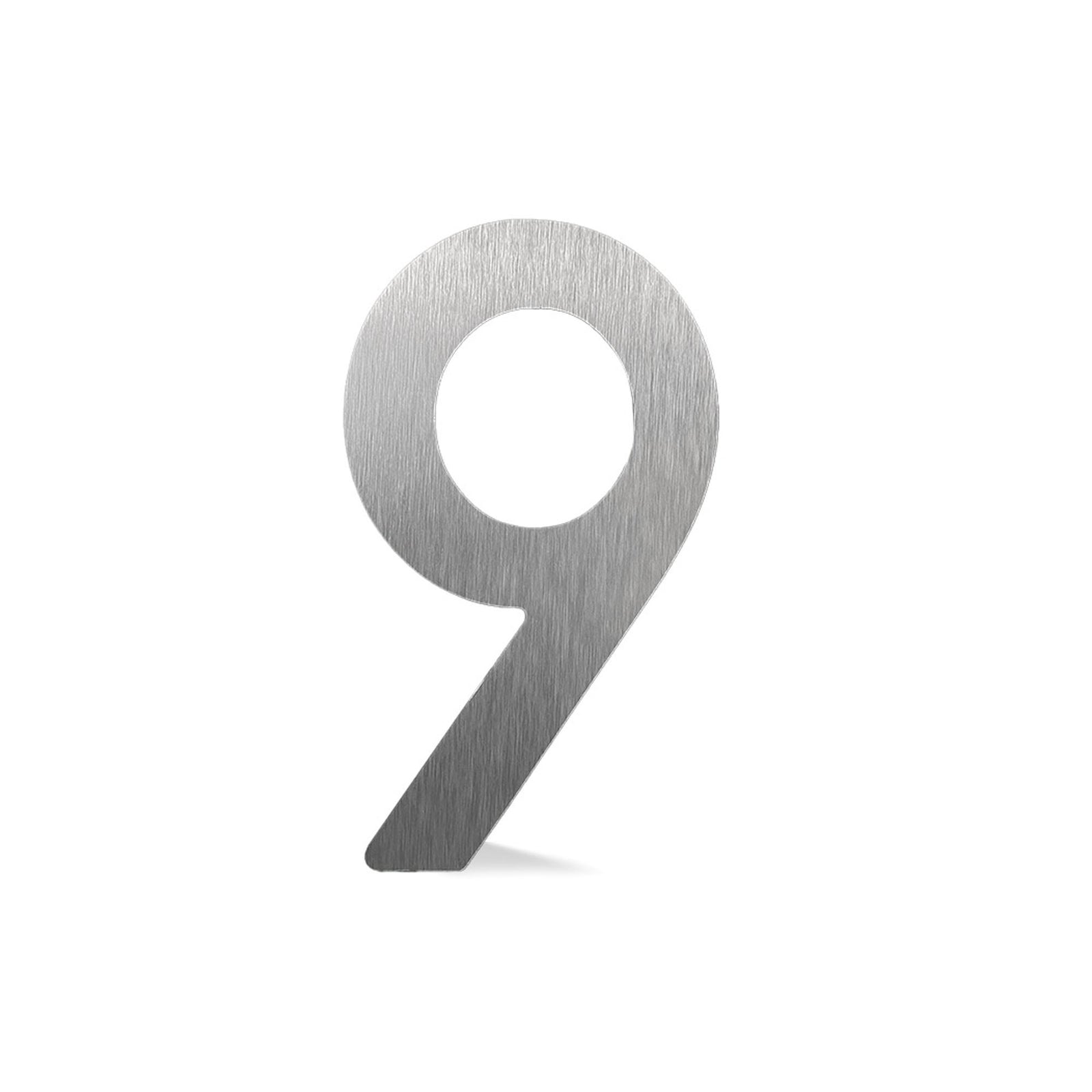 Chiffre autocollant de 4’’en ABS, #9 (aluminium)