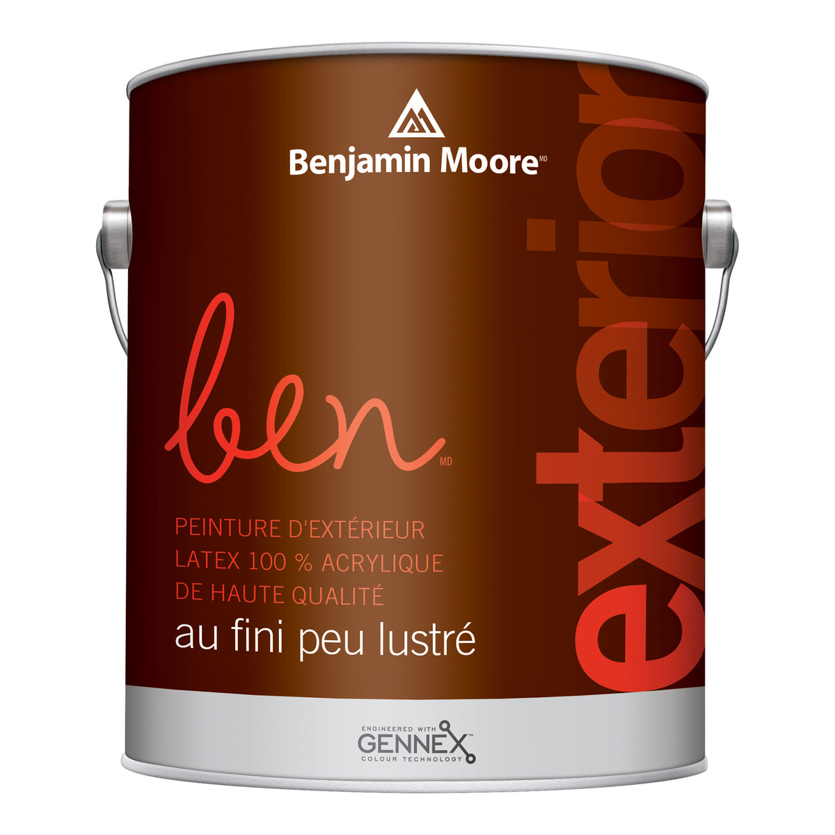 Peinture d’extérieur Ben Latex 100 % acrylique peu lustré, base 2, 3,79 L