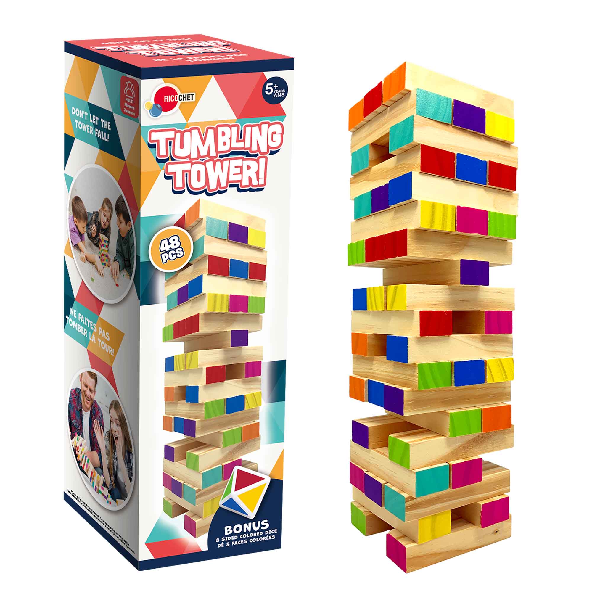 Jeu de tour tumultueuse, 48 pièces