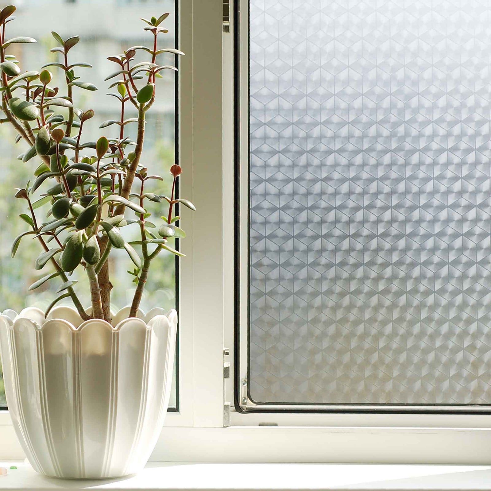 Film auto-adhésif pour fenêtre à motif de losange, 78,74" x 17,71"