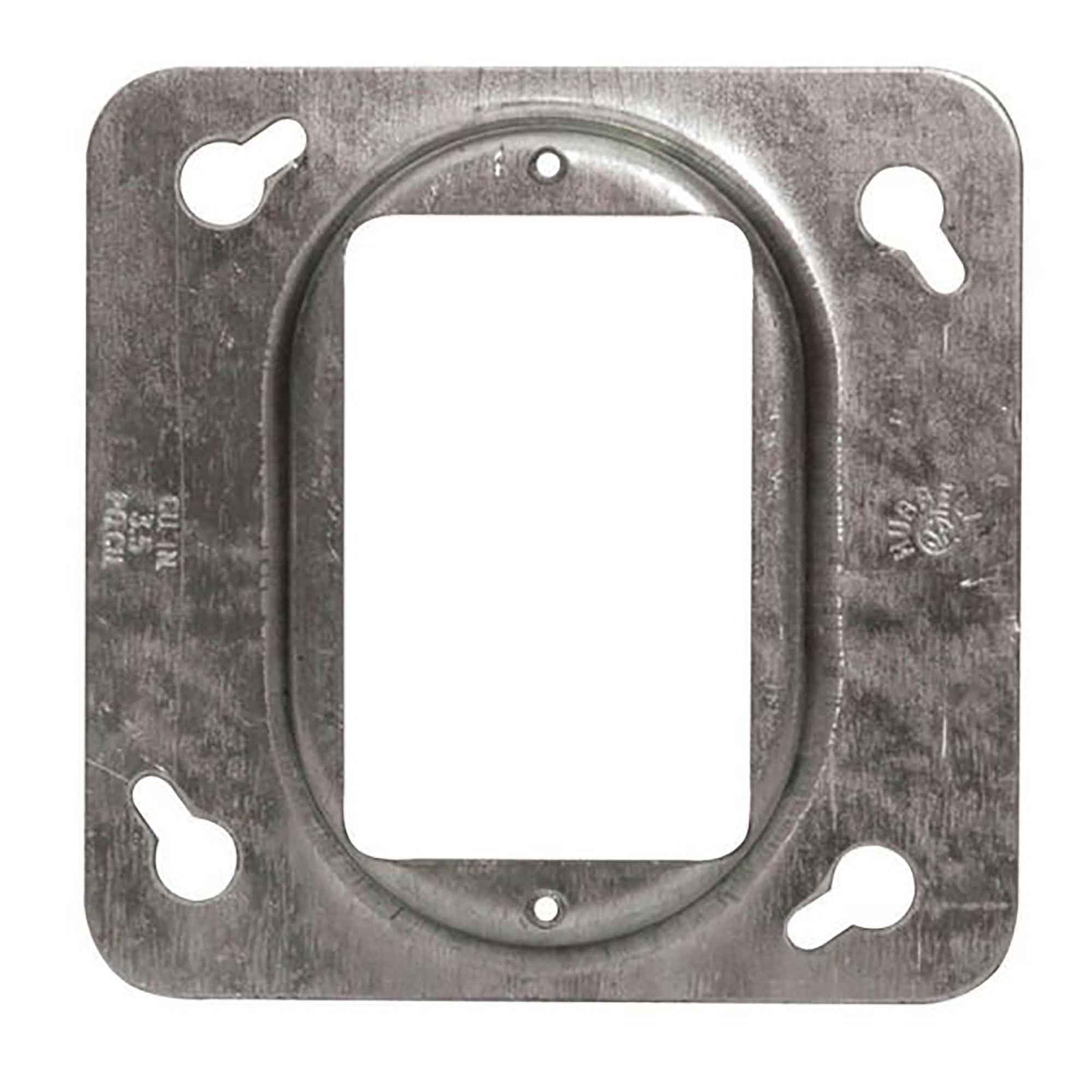 Couvercle carré en acier de 4'' et surélevé de 1/2'' pour (1) dispositif 