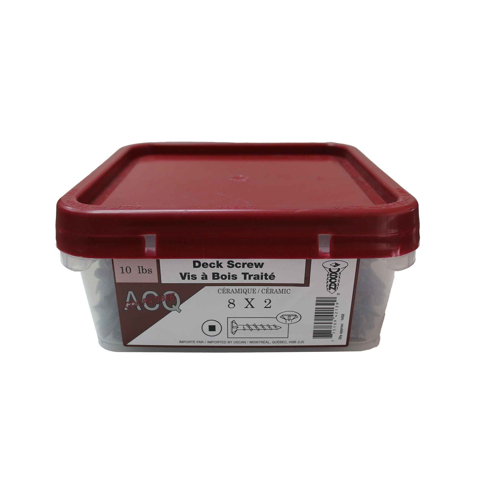 Vis à bois traité brune, #8 x 2" (chaudière de 10 lb)