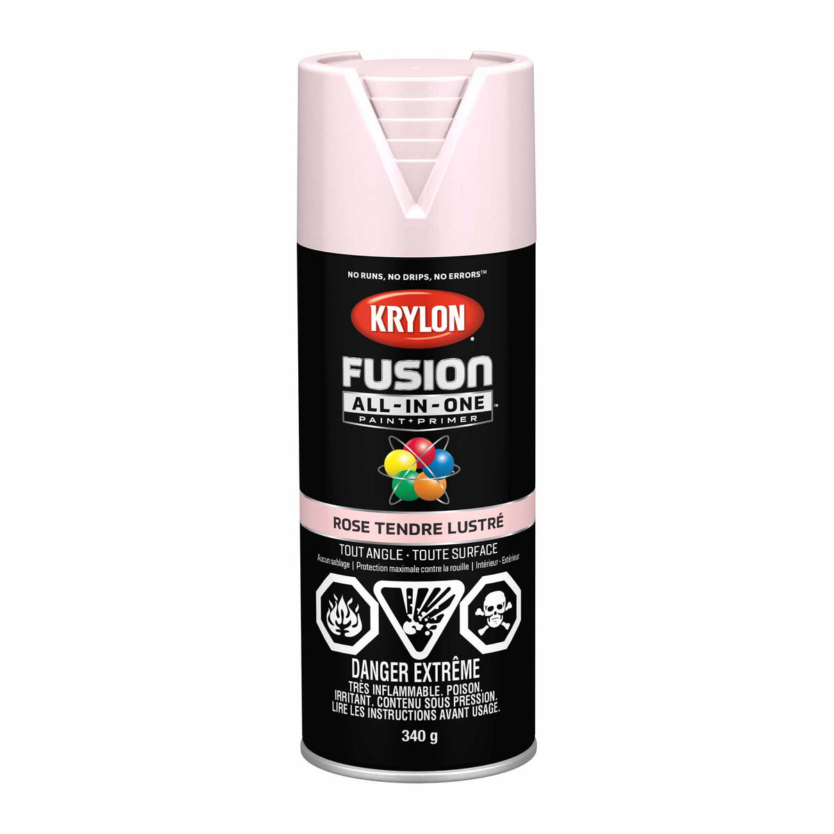 Krylon Fusion All-In-One aérosol rose tendre lustré, 340 g