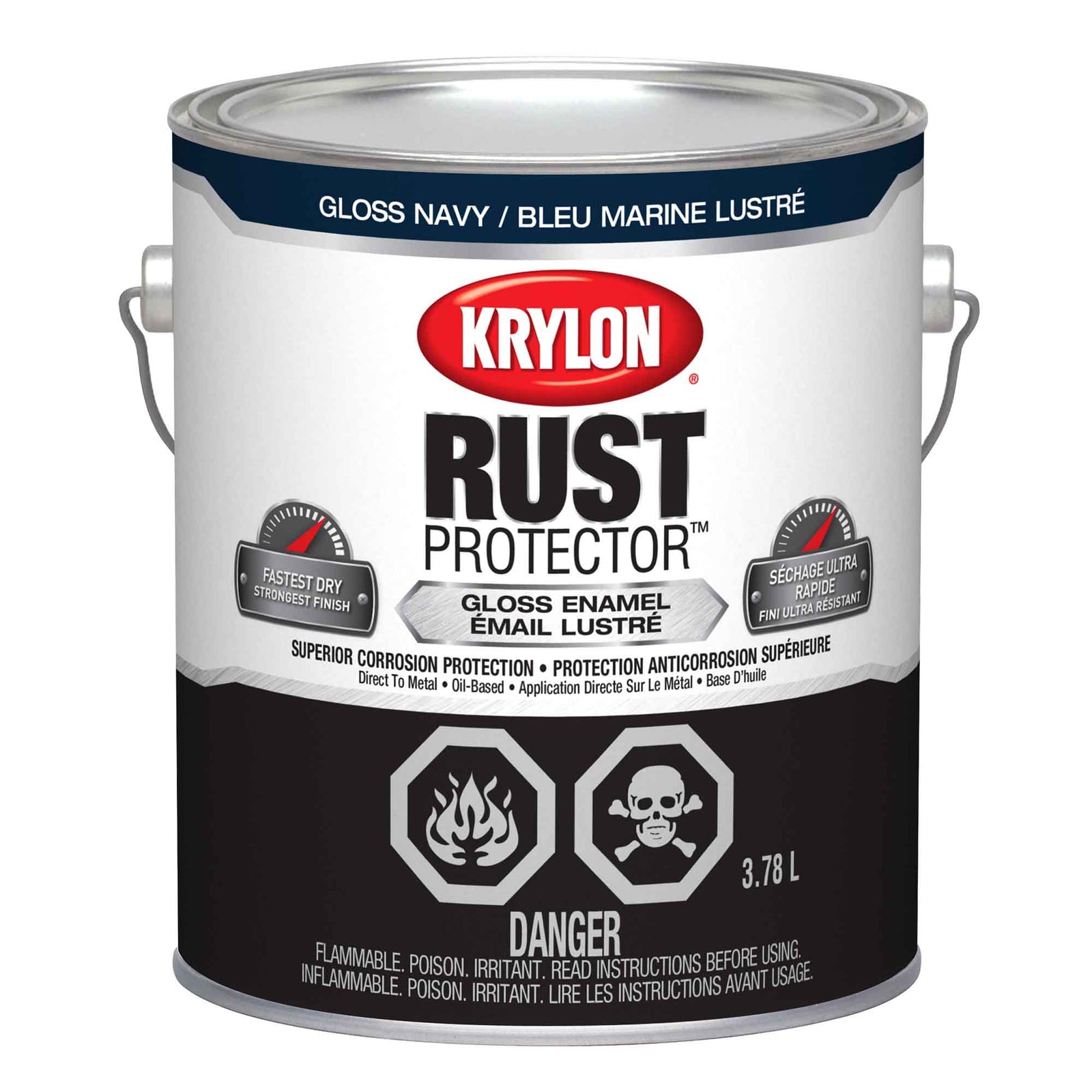 Krylon Rust Protector émail lustré bleu marine, 3,78 L