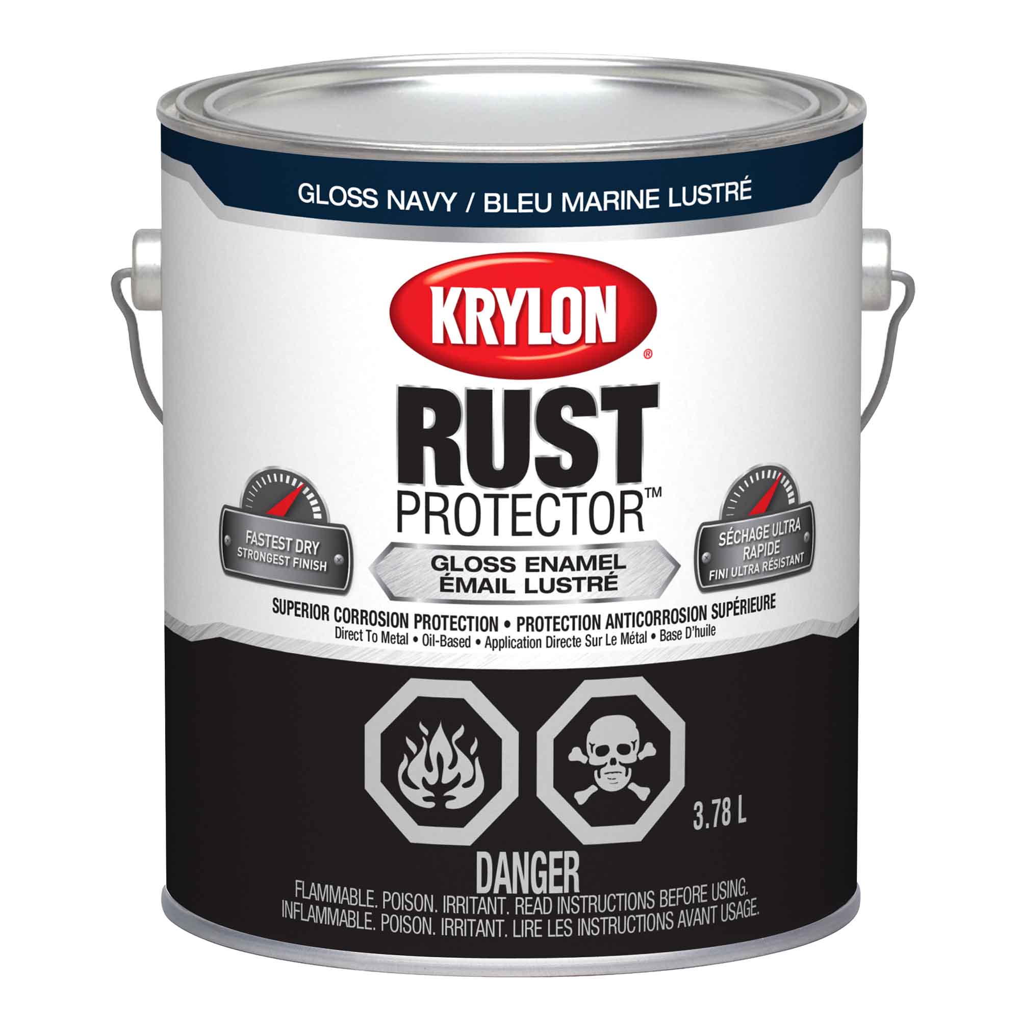 Krylon Rust Protector émail lustré bleu marine, 3,78 L