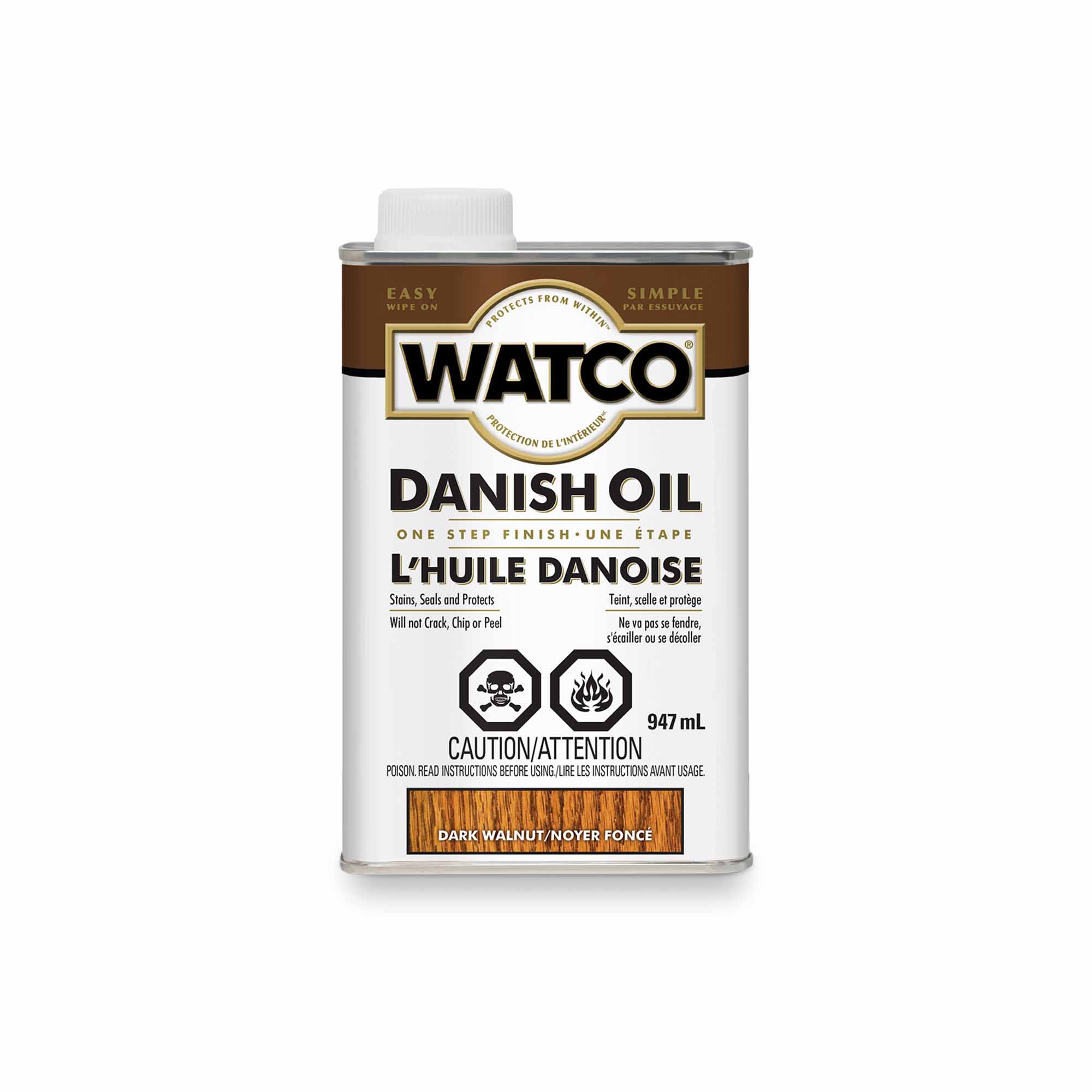 Watco huile Danoise noyer foncé, 947 ml