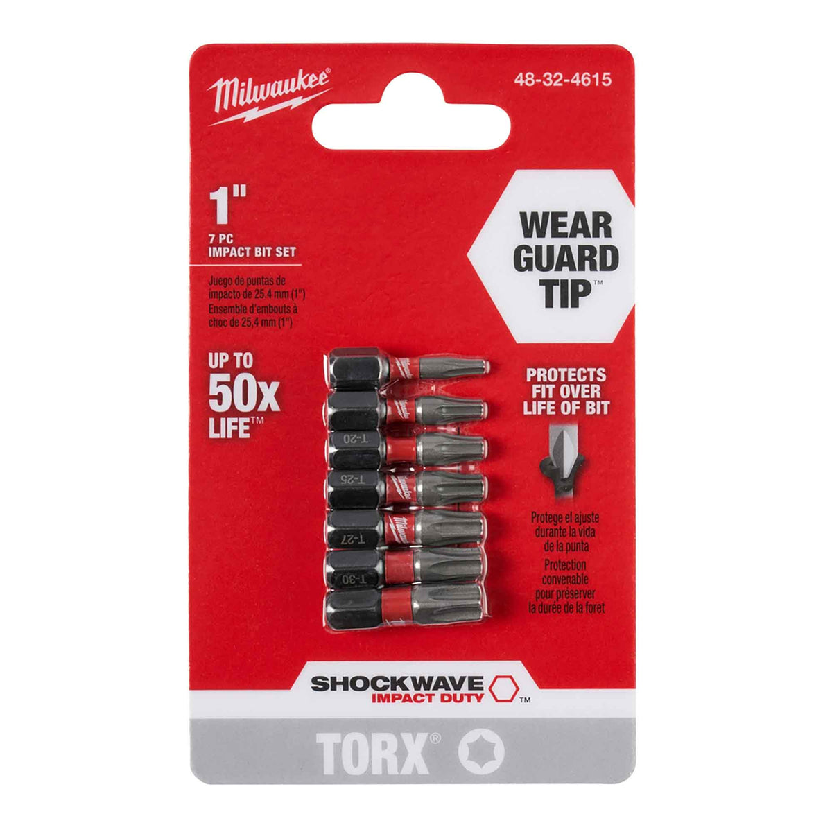 Jeu d’embouts Shockwave Impact Duty Torx, 1&quot; (7 pièces)