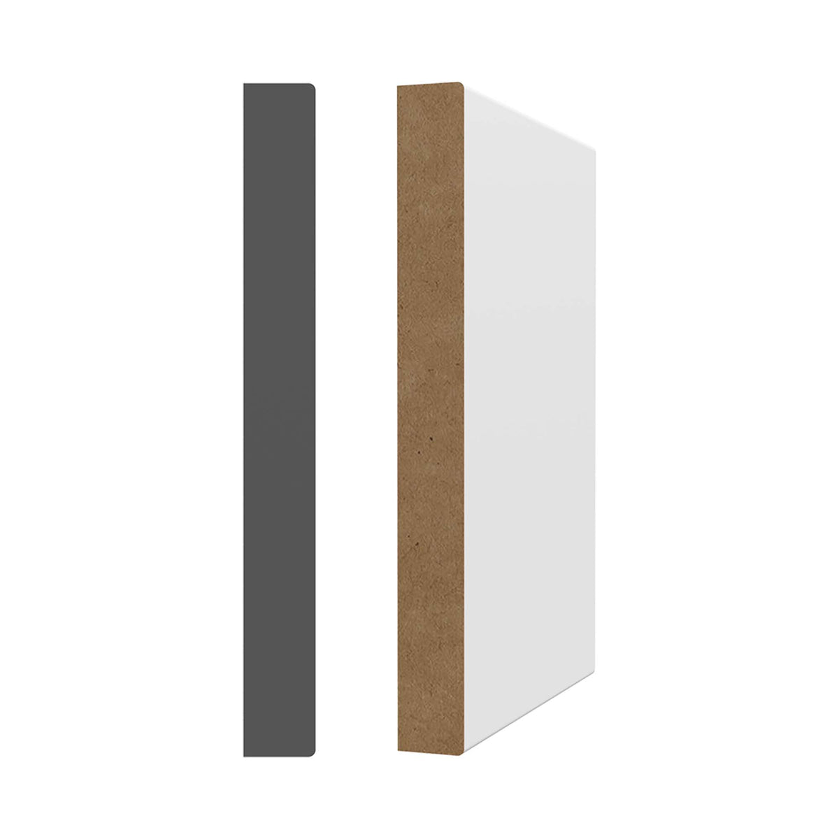 Plinthe en MDF avec apprêt blanc 5/8&#39;&#39; x 5-1/2&#39;&#39; x 12&#39;